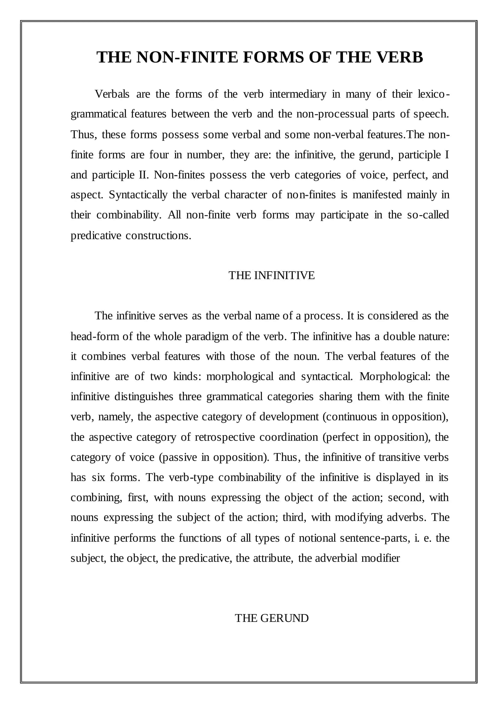 THE NON-FINITE FORMS OF THE VERB 2