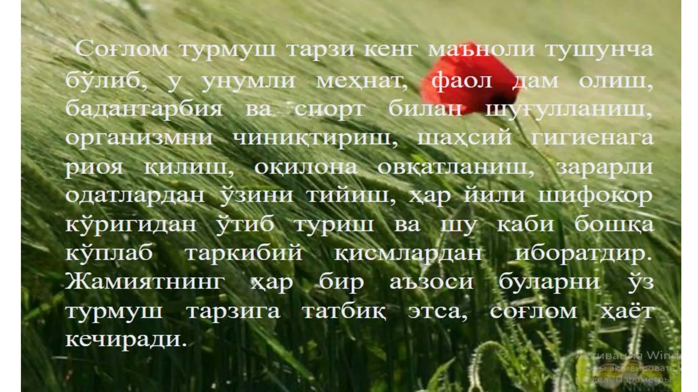 Соғлом турмуш тарзи, тўғри овқатланиш 2