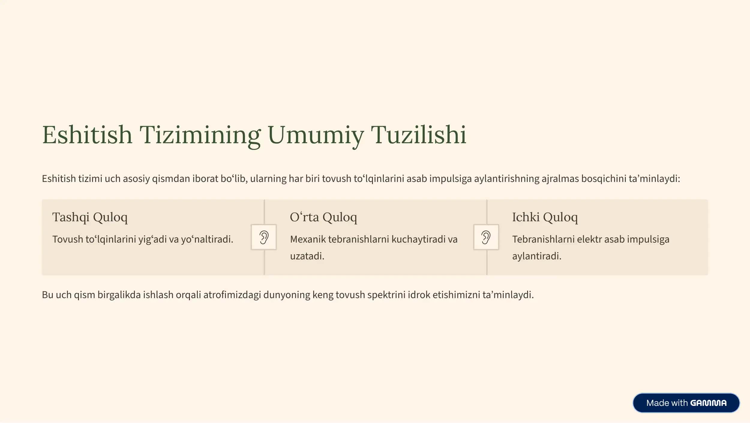 Eshitish Analizatori Funksiyasi 2