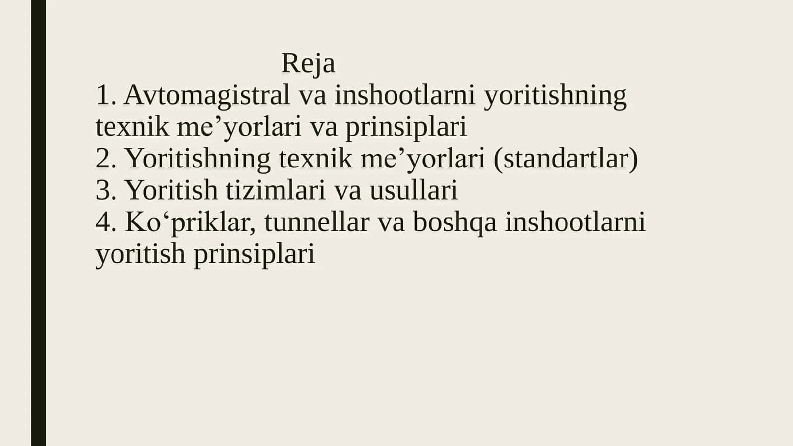 AVTOMAGISTRAL VA PULLI YO‘LLAR INSHOOTLARINI YORITISH TIZIMI 2