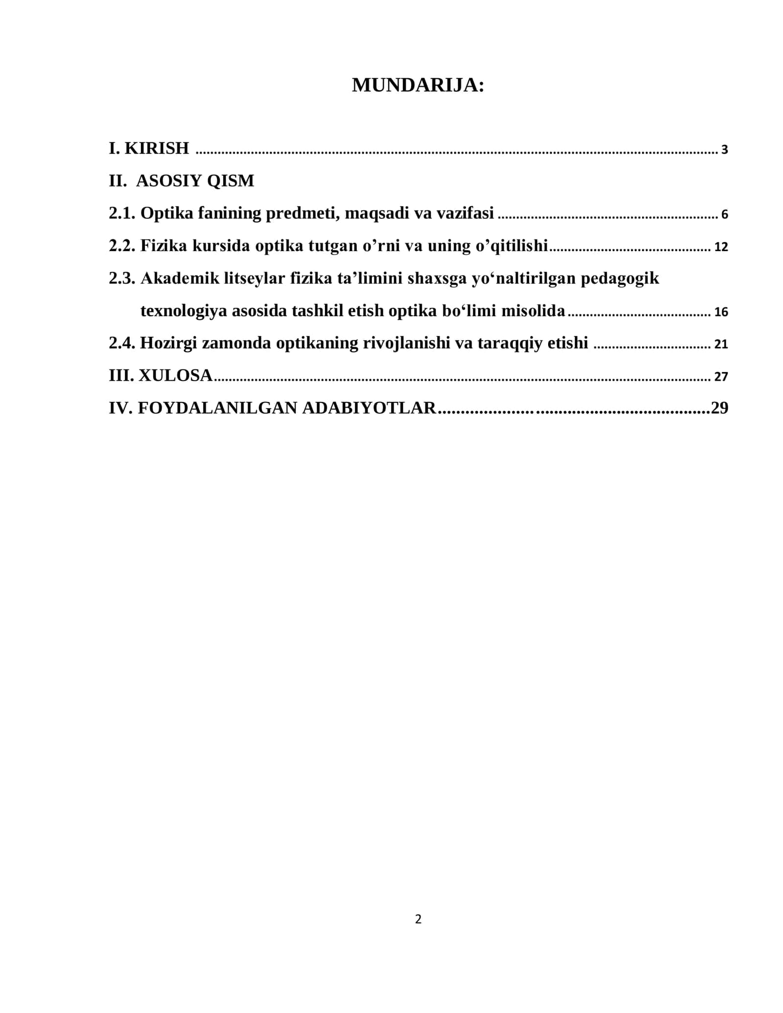 OPTIKA BO’LIMINI BAYON QILISH USLUBI 2
