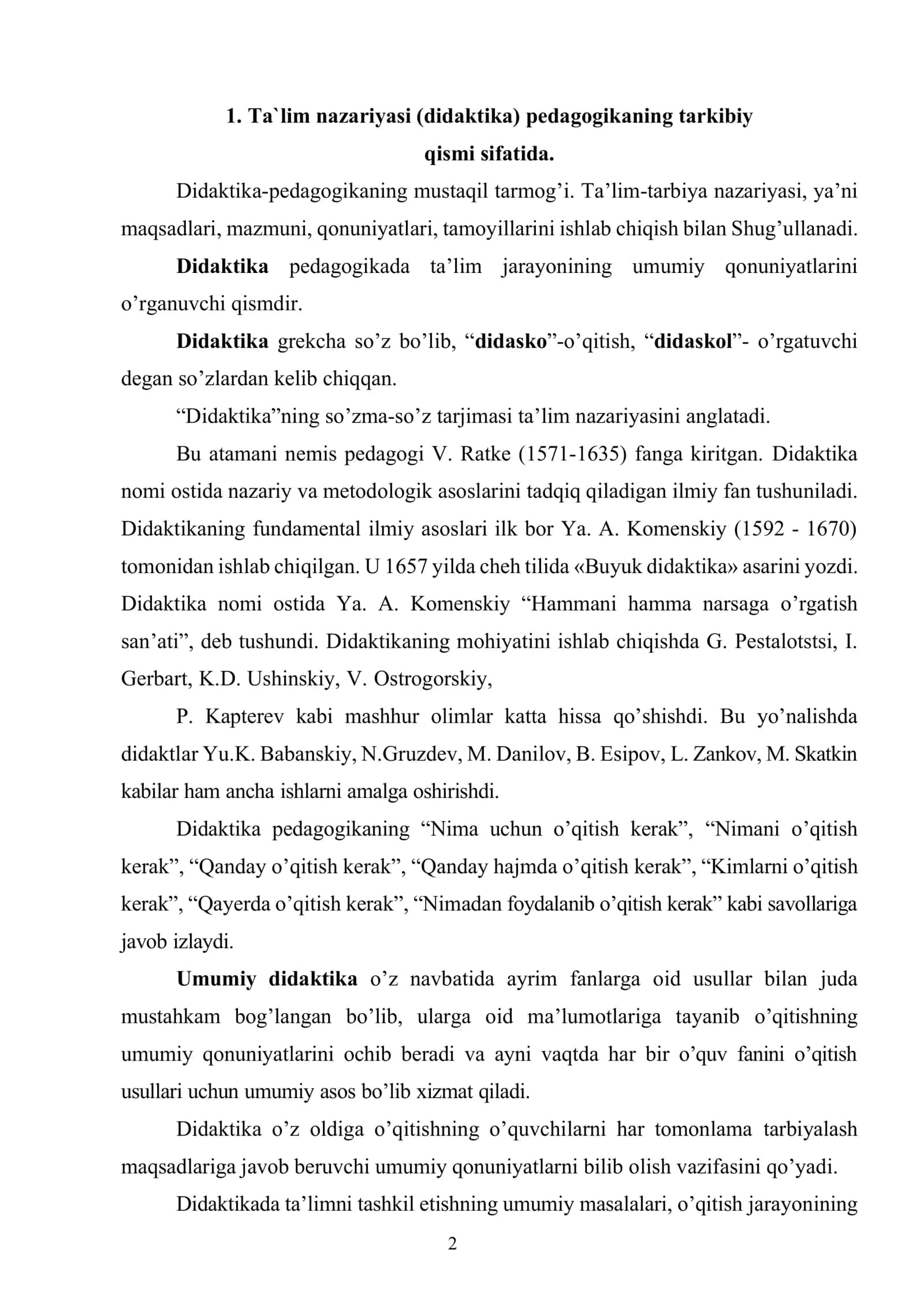 Didaktika-ta`lim nazariyasi sifatida 2