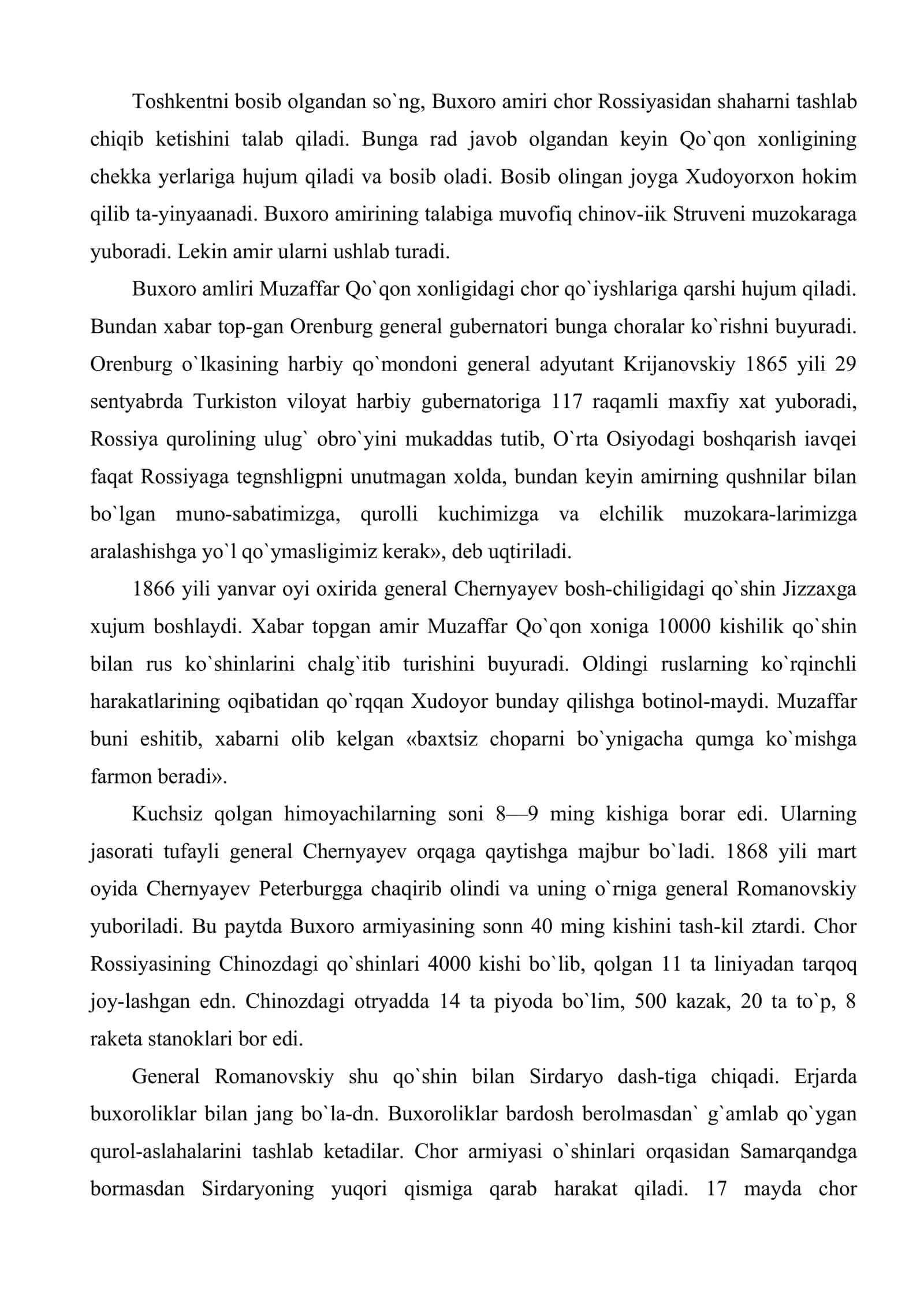 Buxoro va Xiva xonliklarining bo`ysundirilishi 2