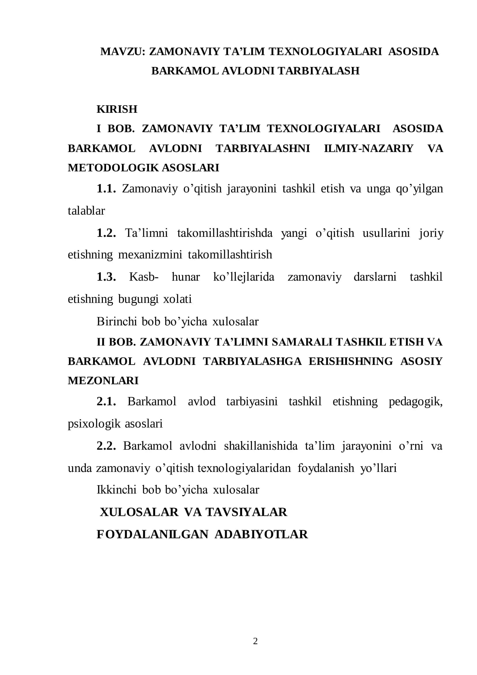 ZAMONAVIY TA‟LIM TEXNOLOGIYALARI ASOSIDA 2