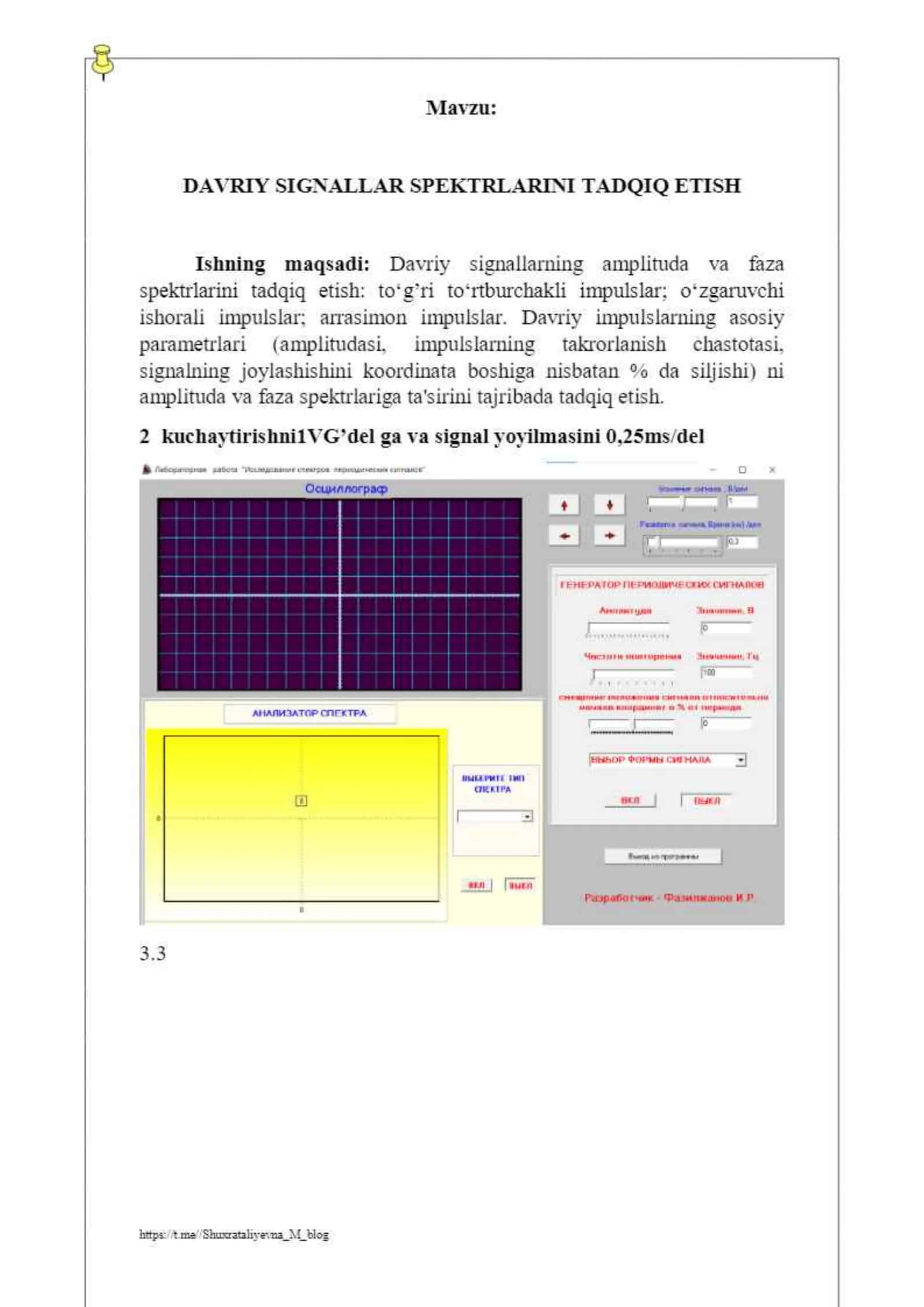 Signallar va tizimlar amaliy 2