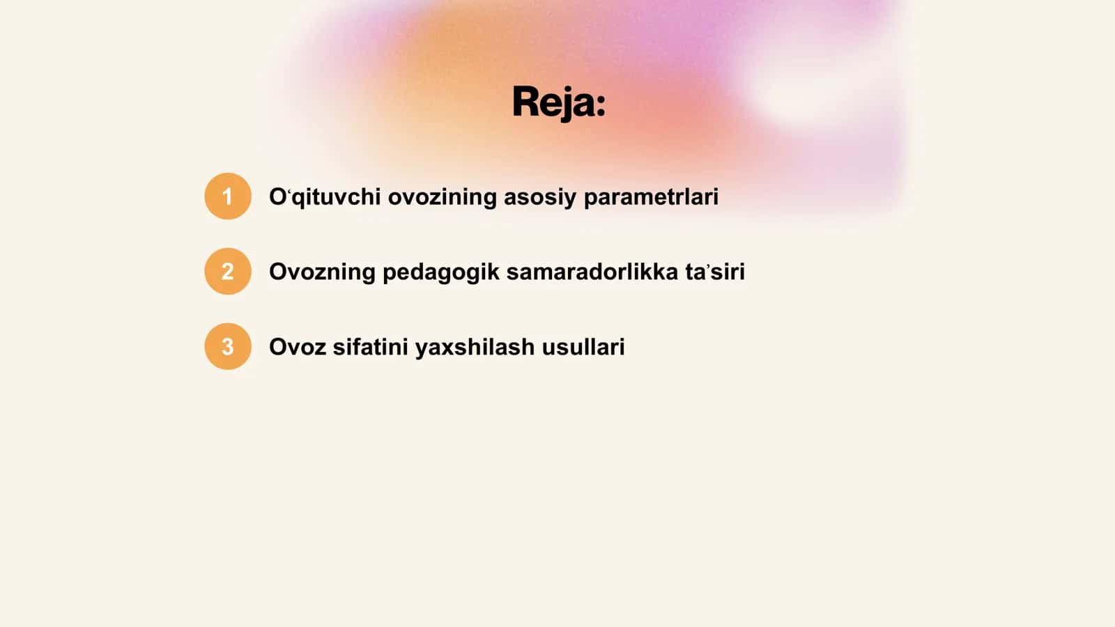 Oʻqituvchi ovozining xususiyatlari 2