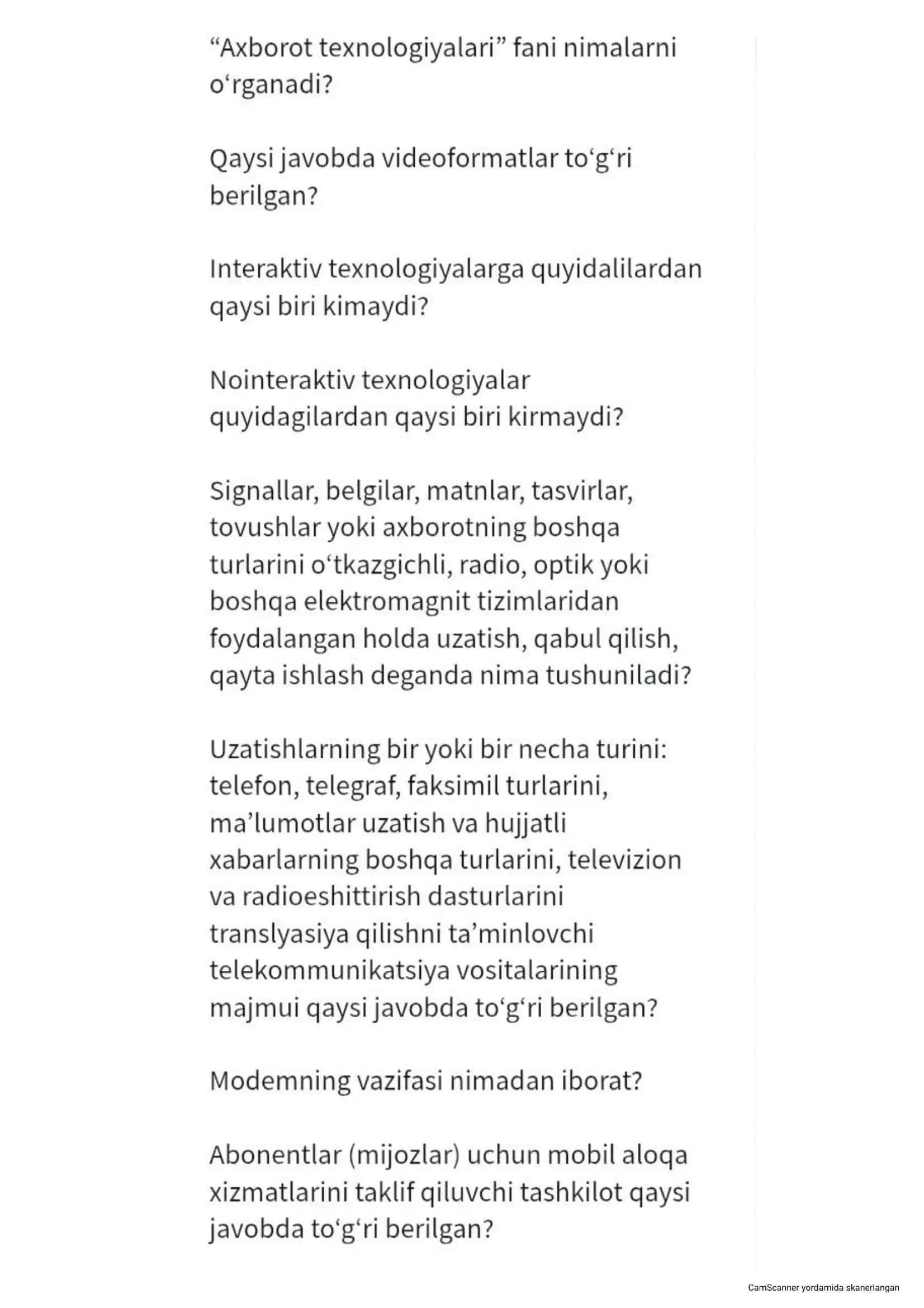 Agros test javoblari bilan yangi 2025-yil 2