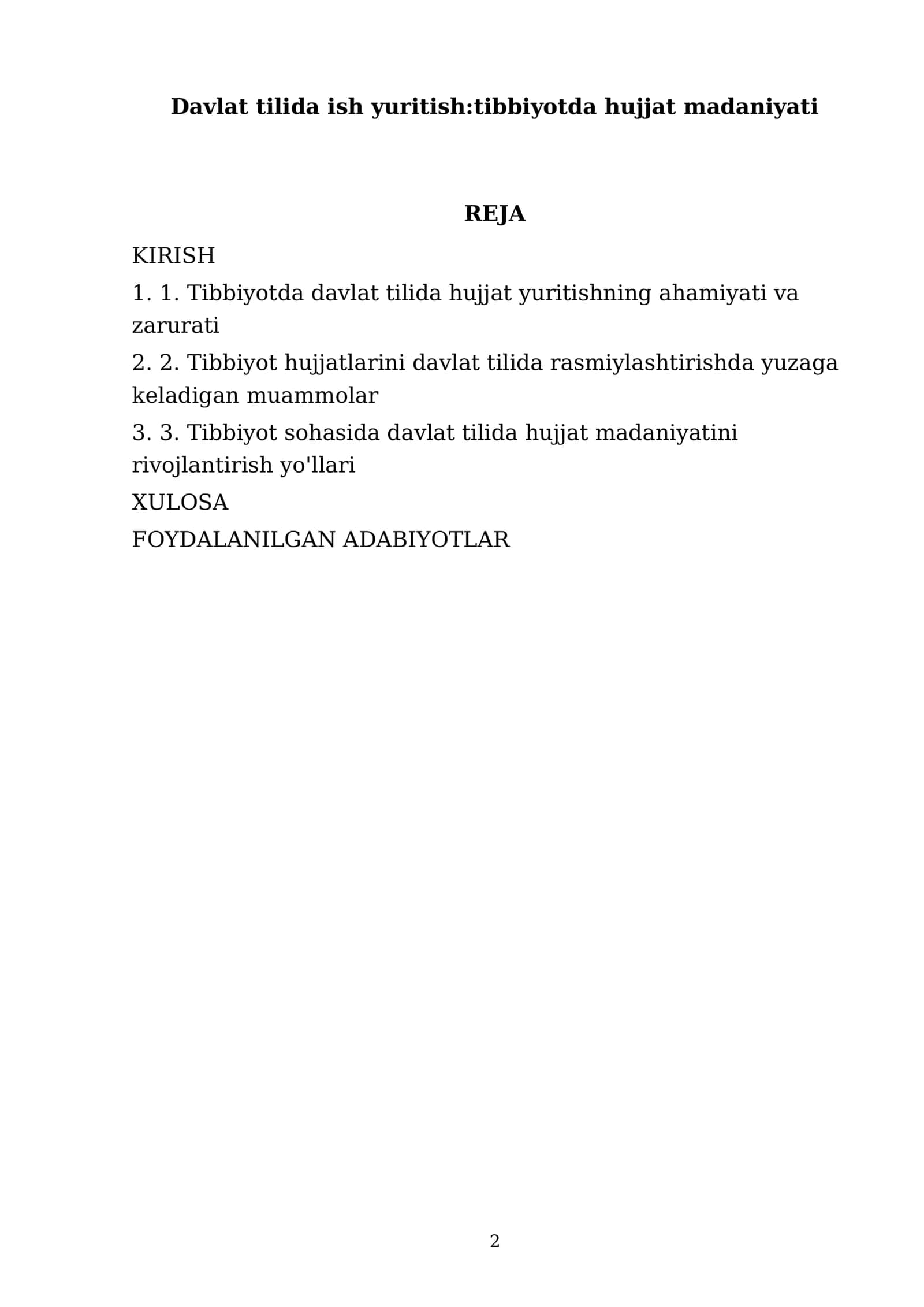 Davlat tilida ish yuritish:tibbiyotda hujjat madaniyati 2