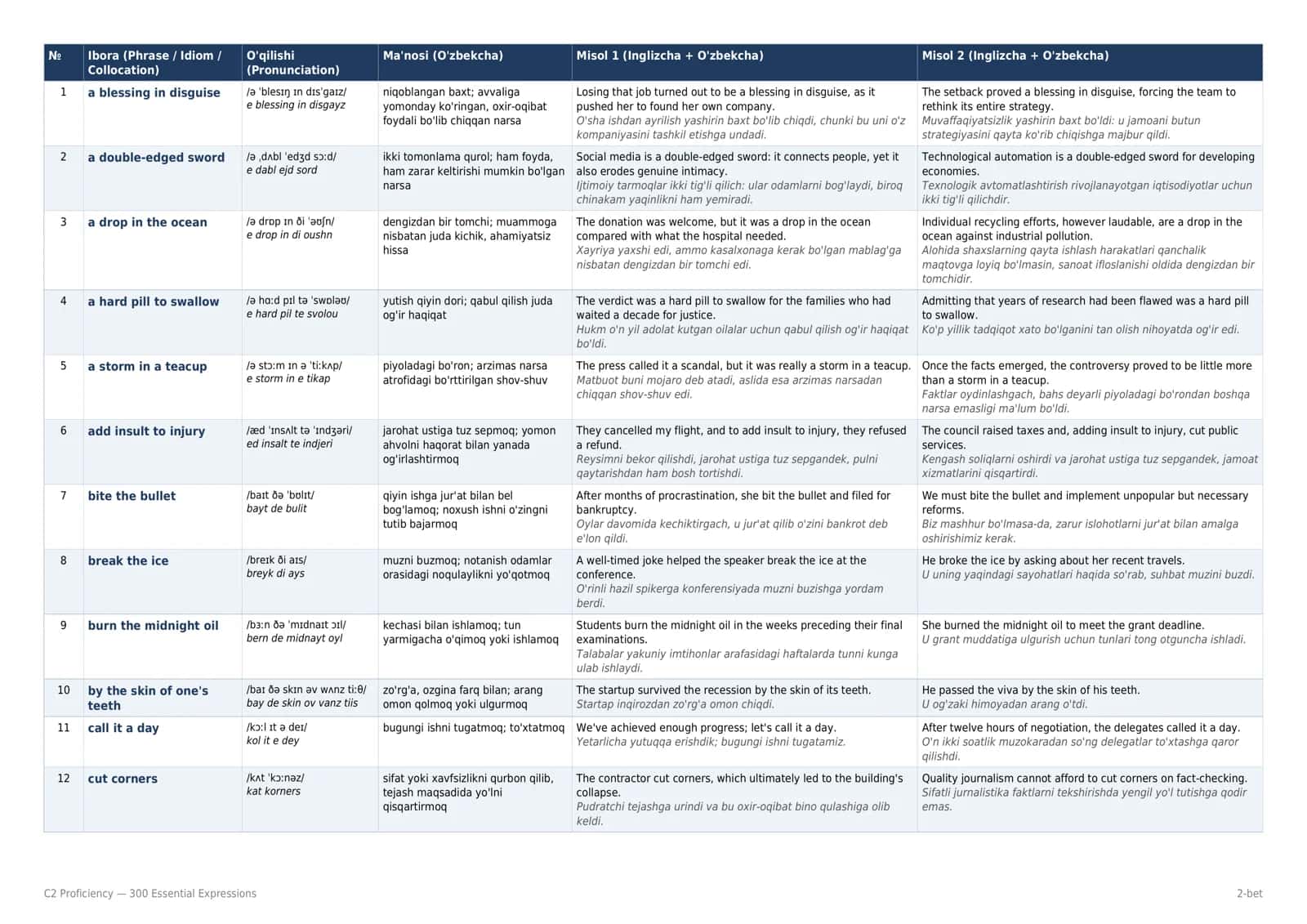 C2 Proficiency — 300 Essential Expressions 2