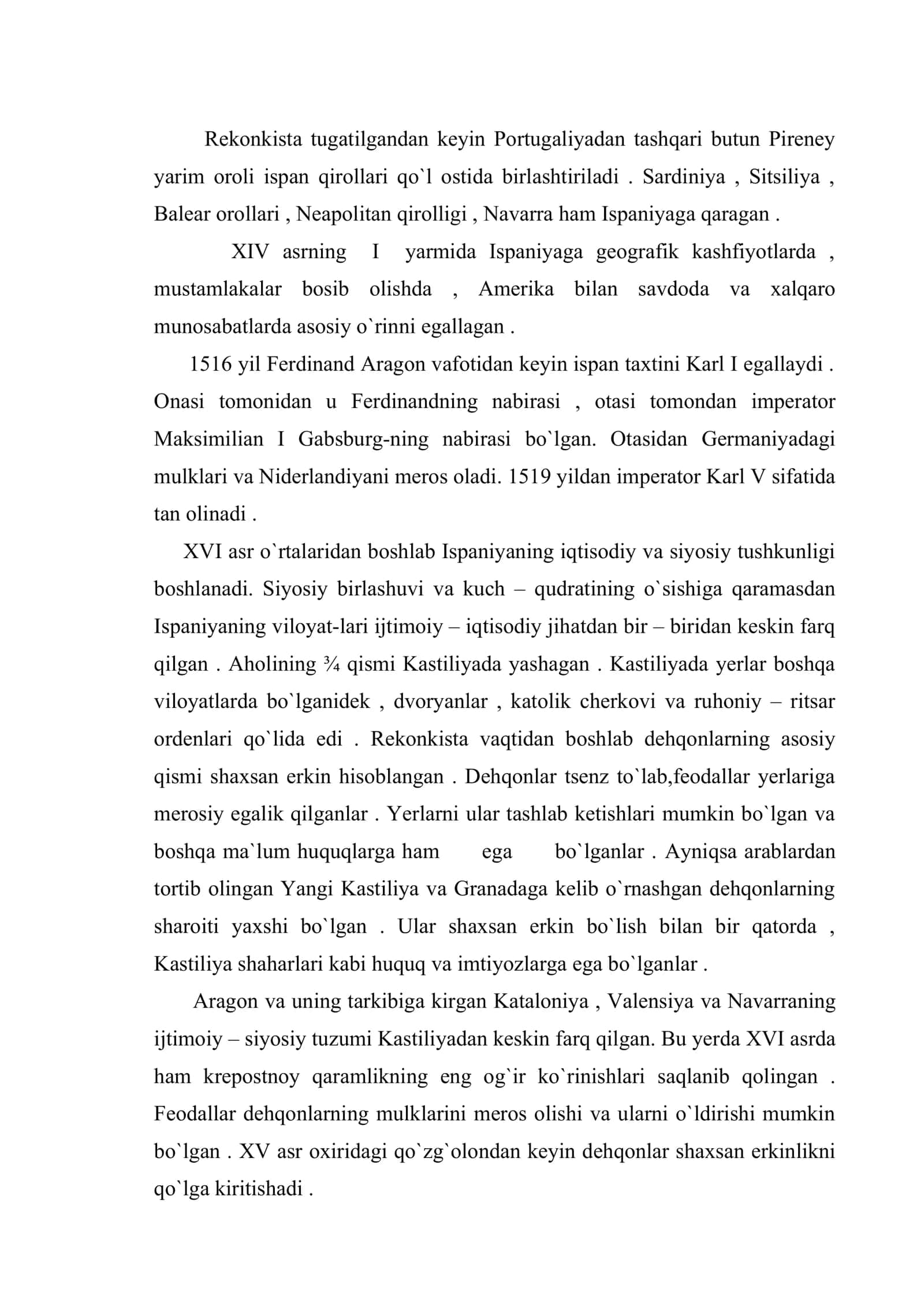 Ispaniya XVI asr – XVII asrning birinchi yarmida 2