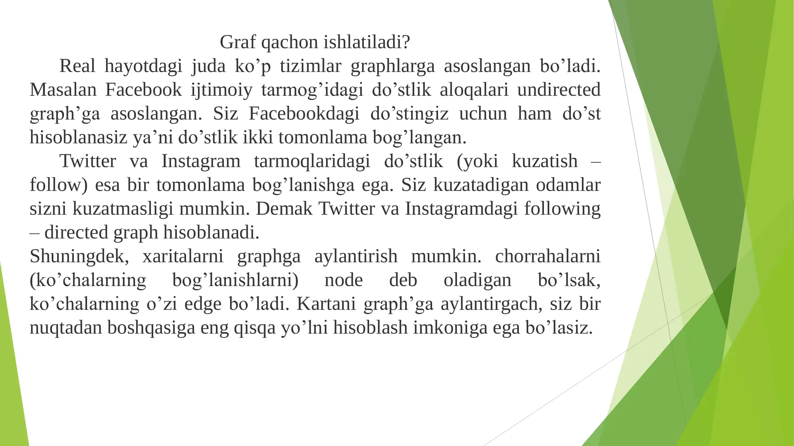 Graf qachon ishlatiladi? 2