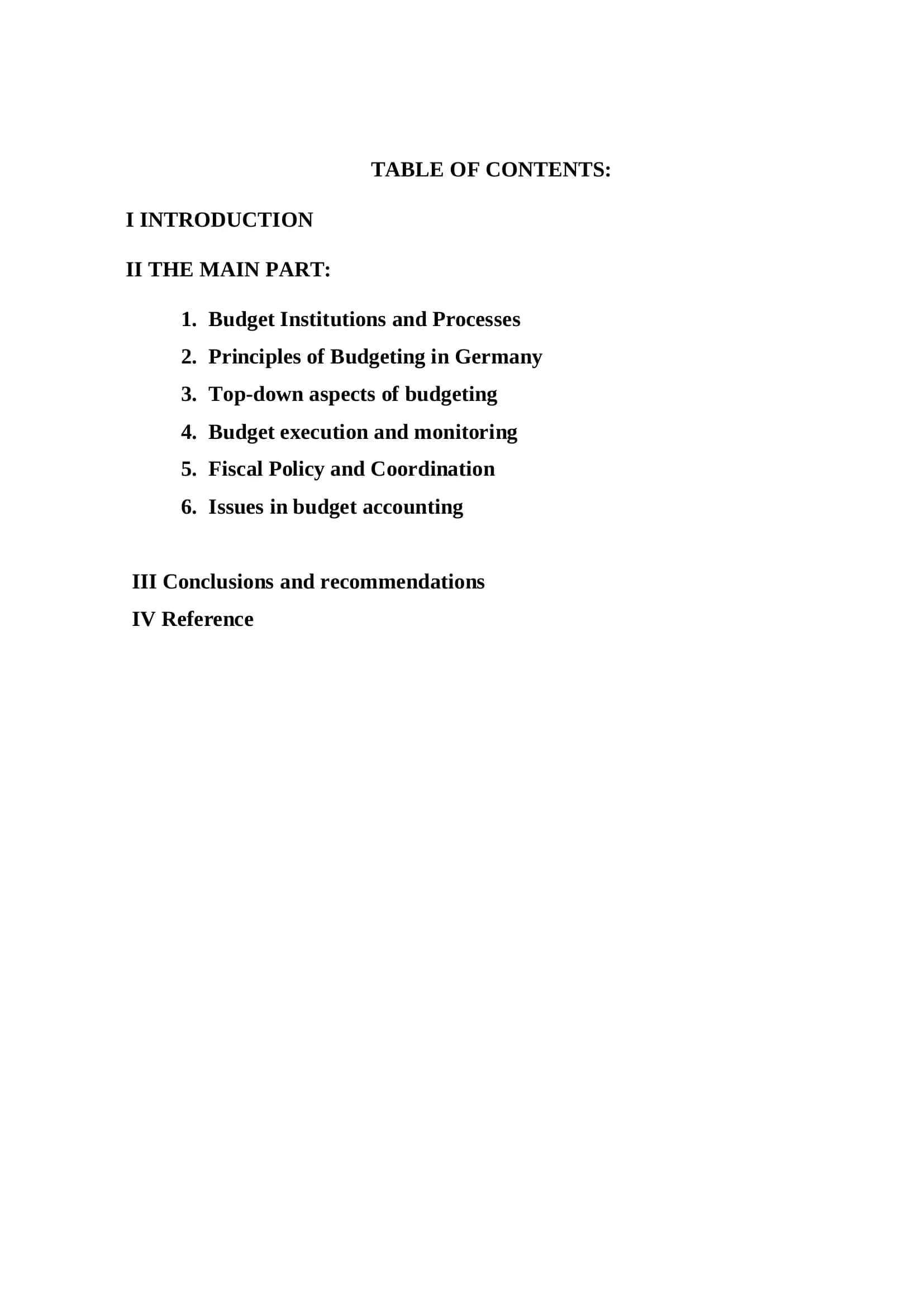 SPECIFIC CHARACTERISTICS OF GERMANY BUDGET POLICY 2