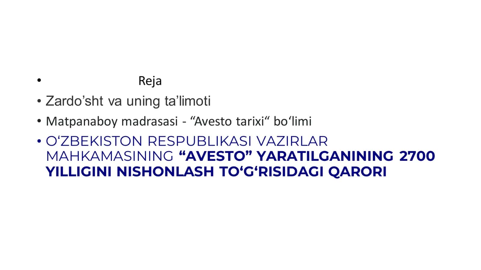 “Avesto tarixi“ bo‘limi 2