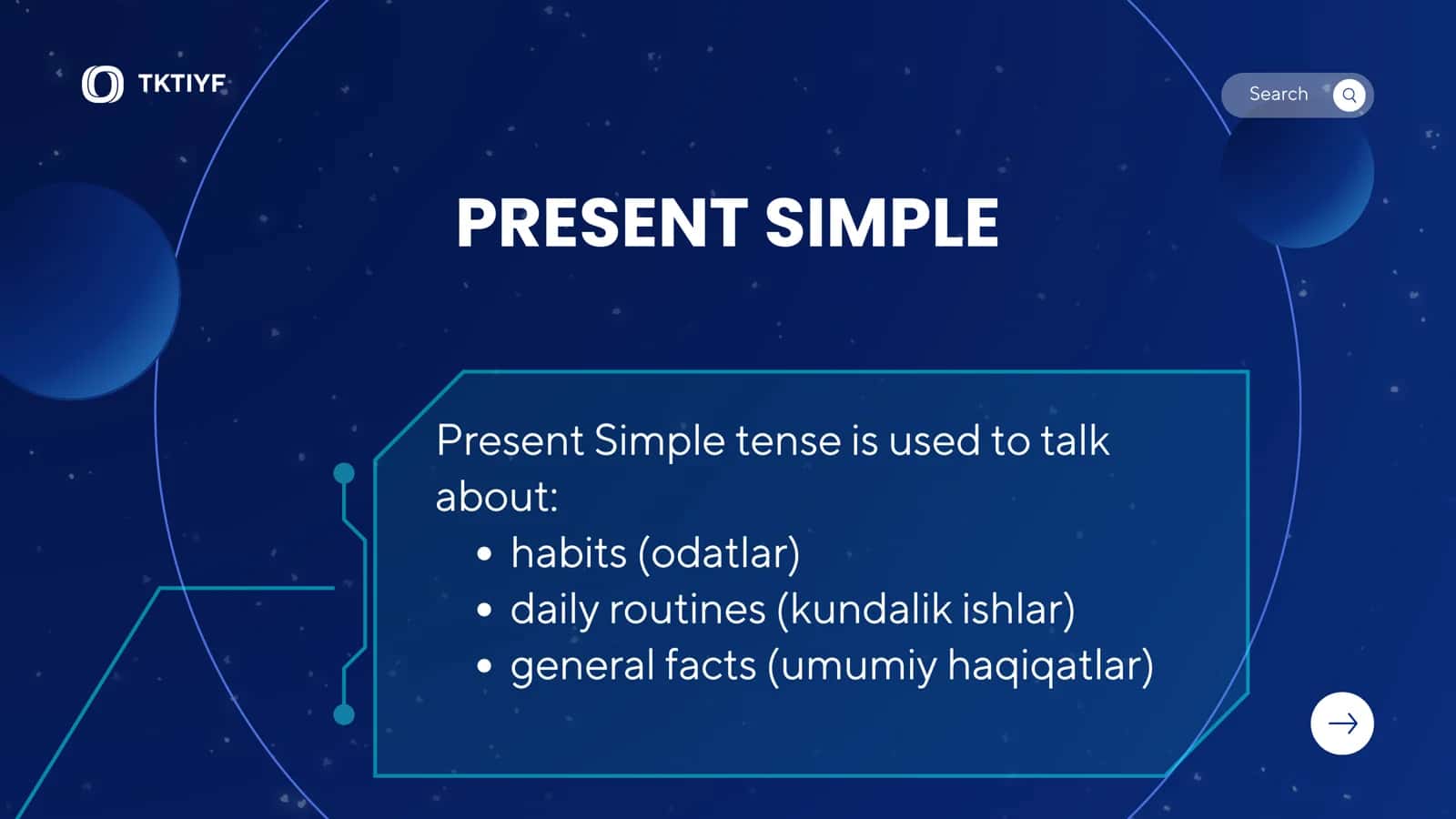 Present simple tense 2