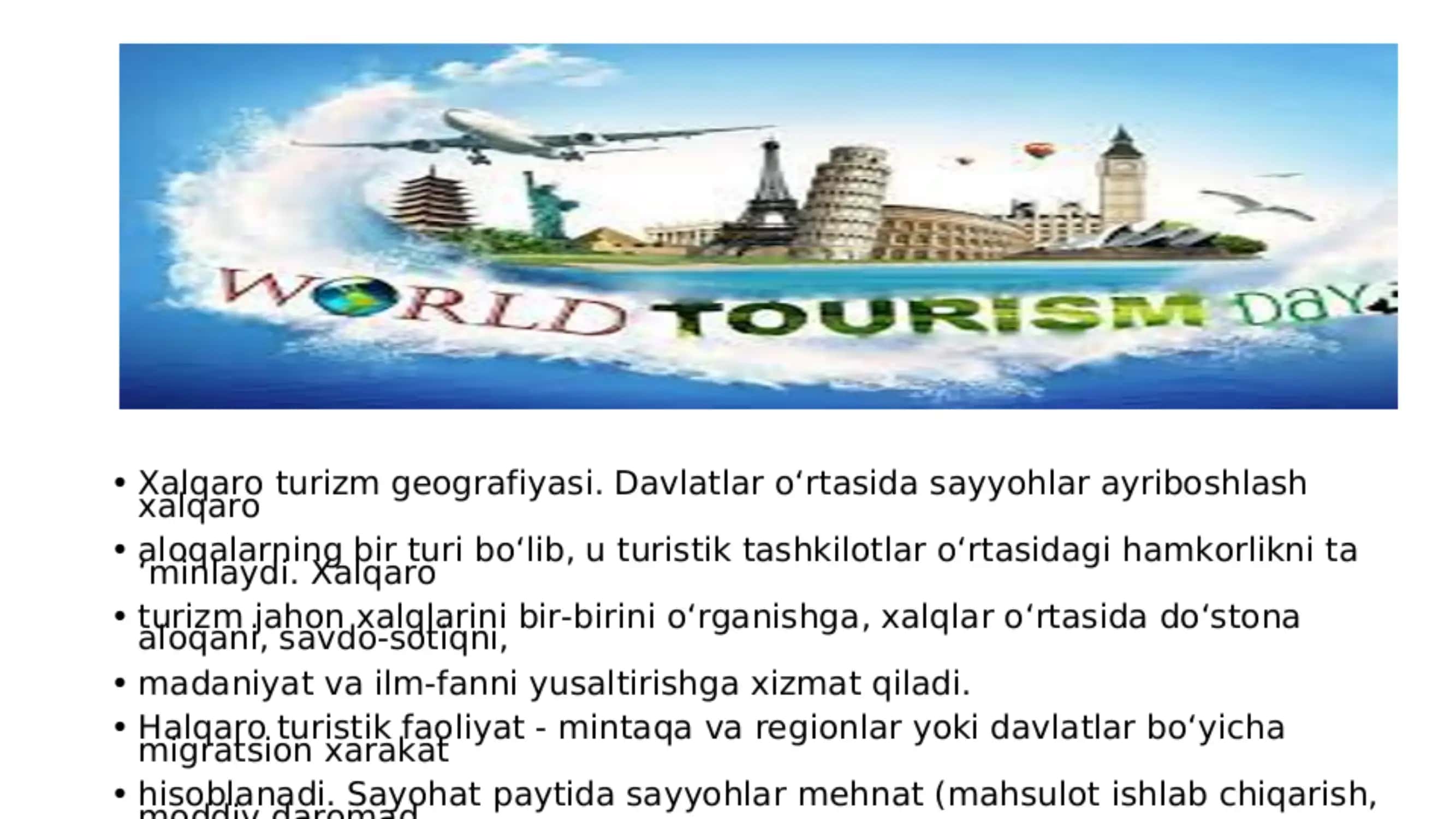 Turizm geografiyasi va ekoturizm 2