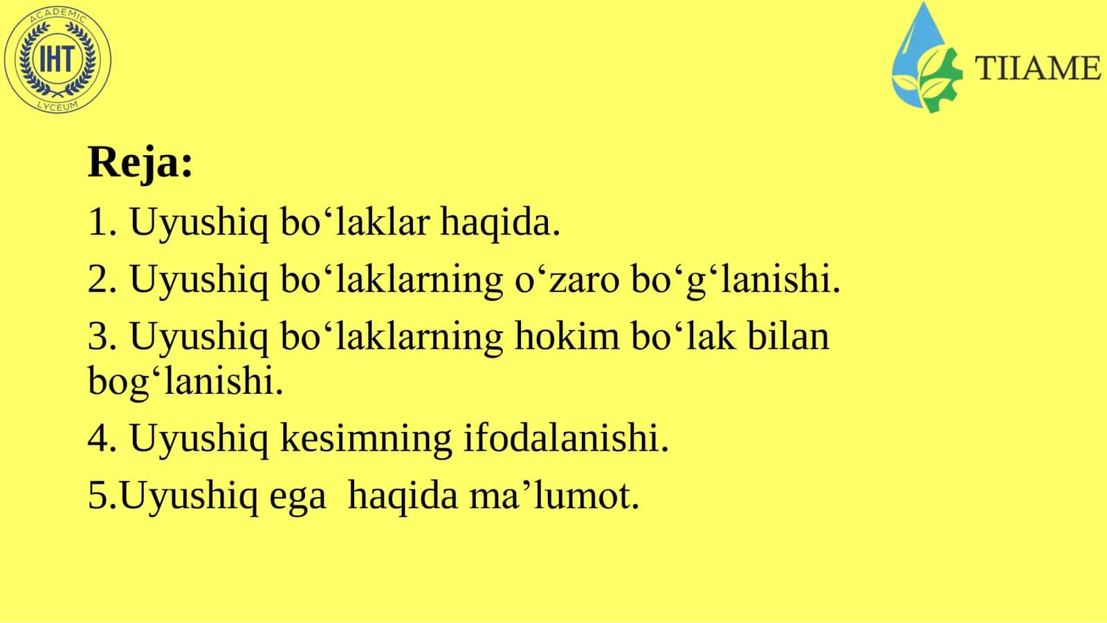 Uyushiq bo‘lakli gaplar 2