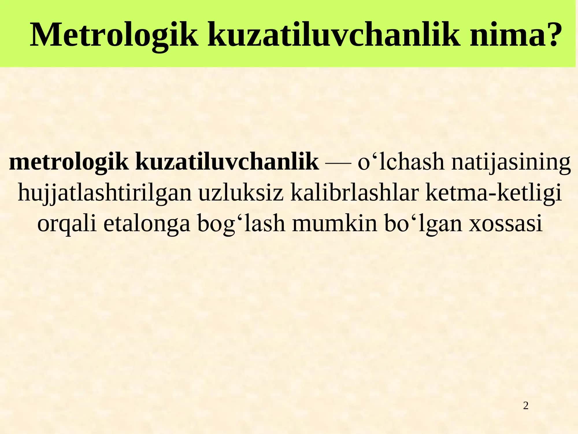 Oʼlchashlar noaniqligi 2