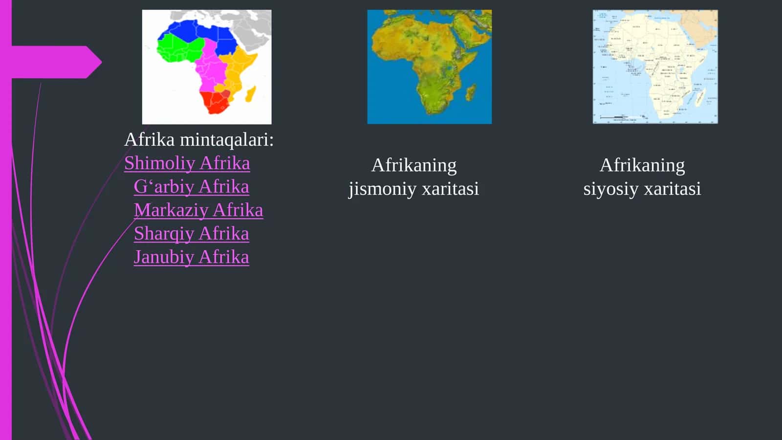 Afrikaning jismoniy xaritasi 2