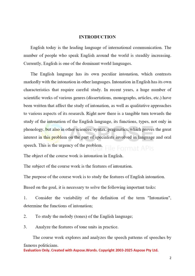 FOREIGN VIEWS OF THE PROBLEM OF INTONATION 2