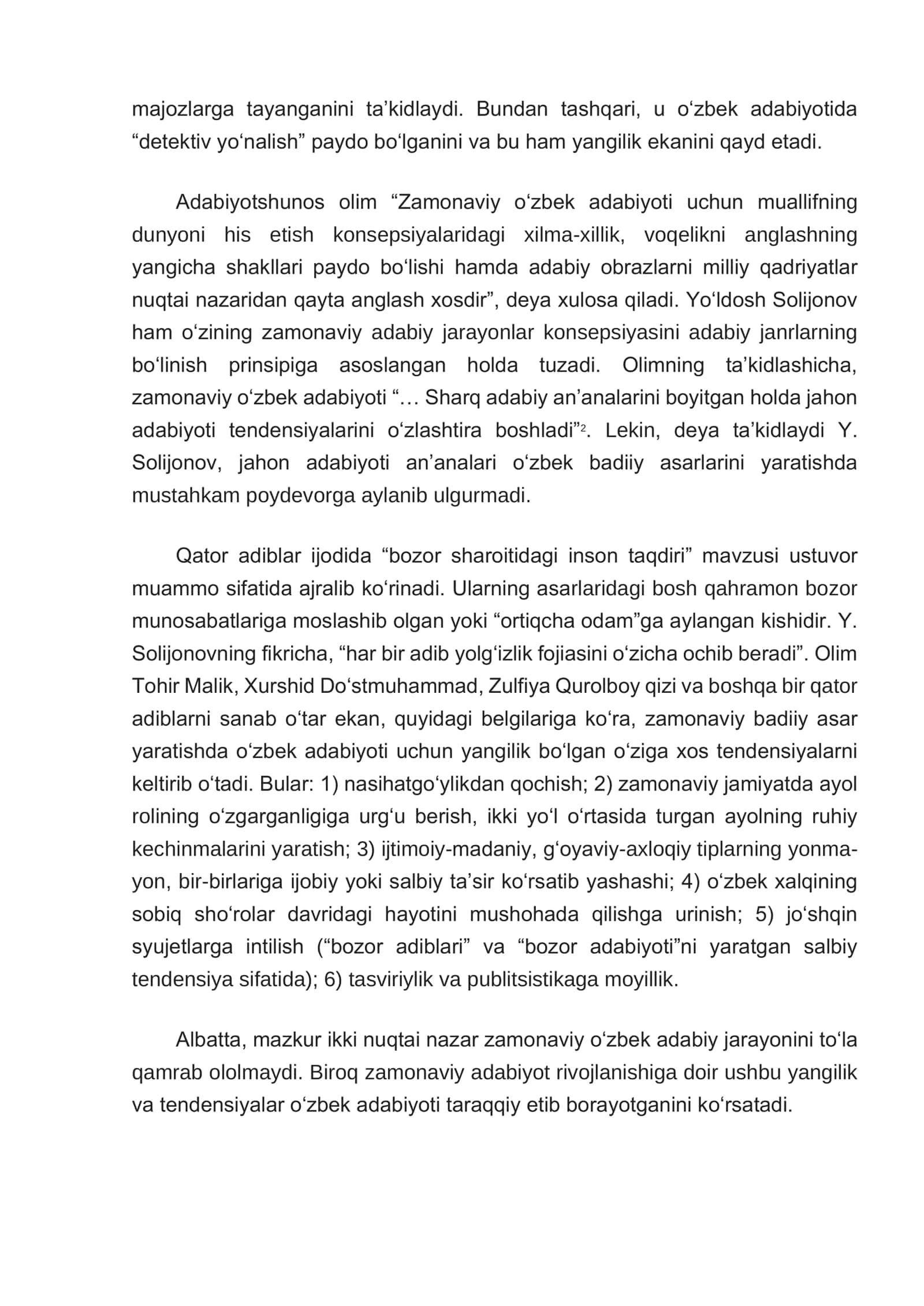 Milliy istiqlol va o‘zbek adabiyoti 2