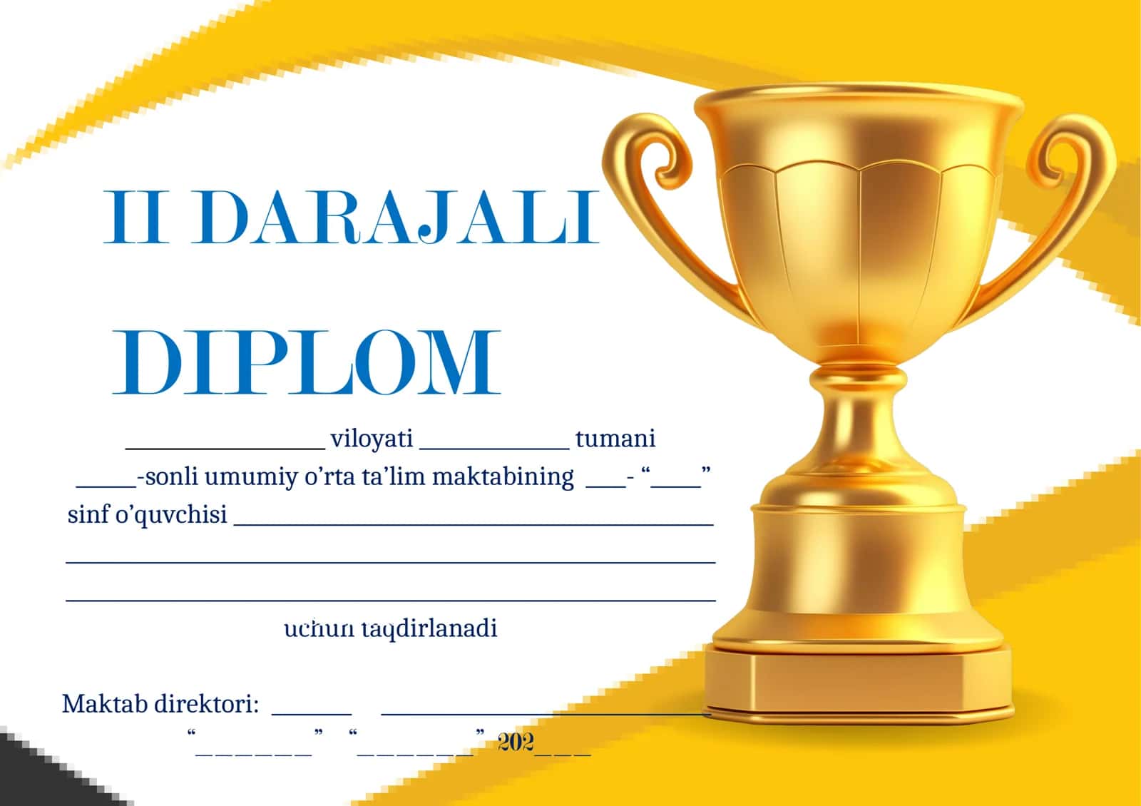 I,II,III DARAJALI DIPLOM 2