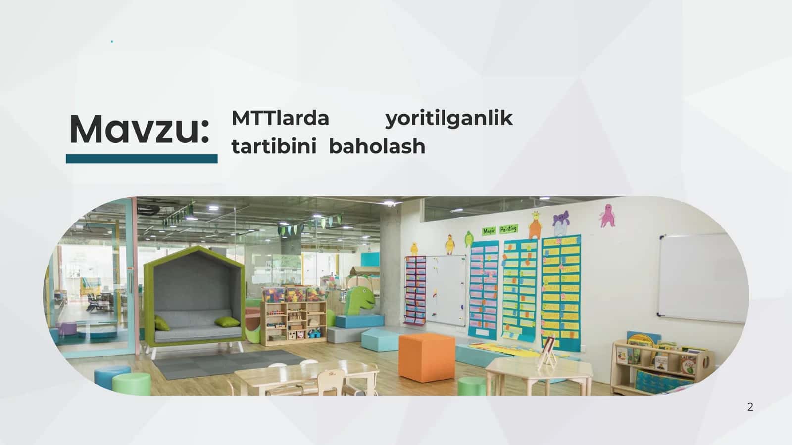 Maktabgacha talim tashkilotlarida yoritilganlikni baxolash 2