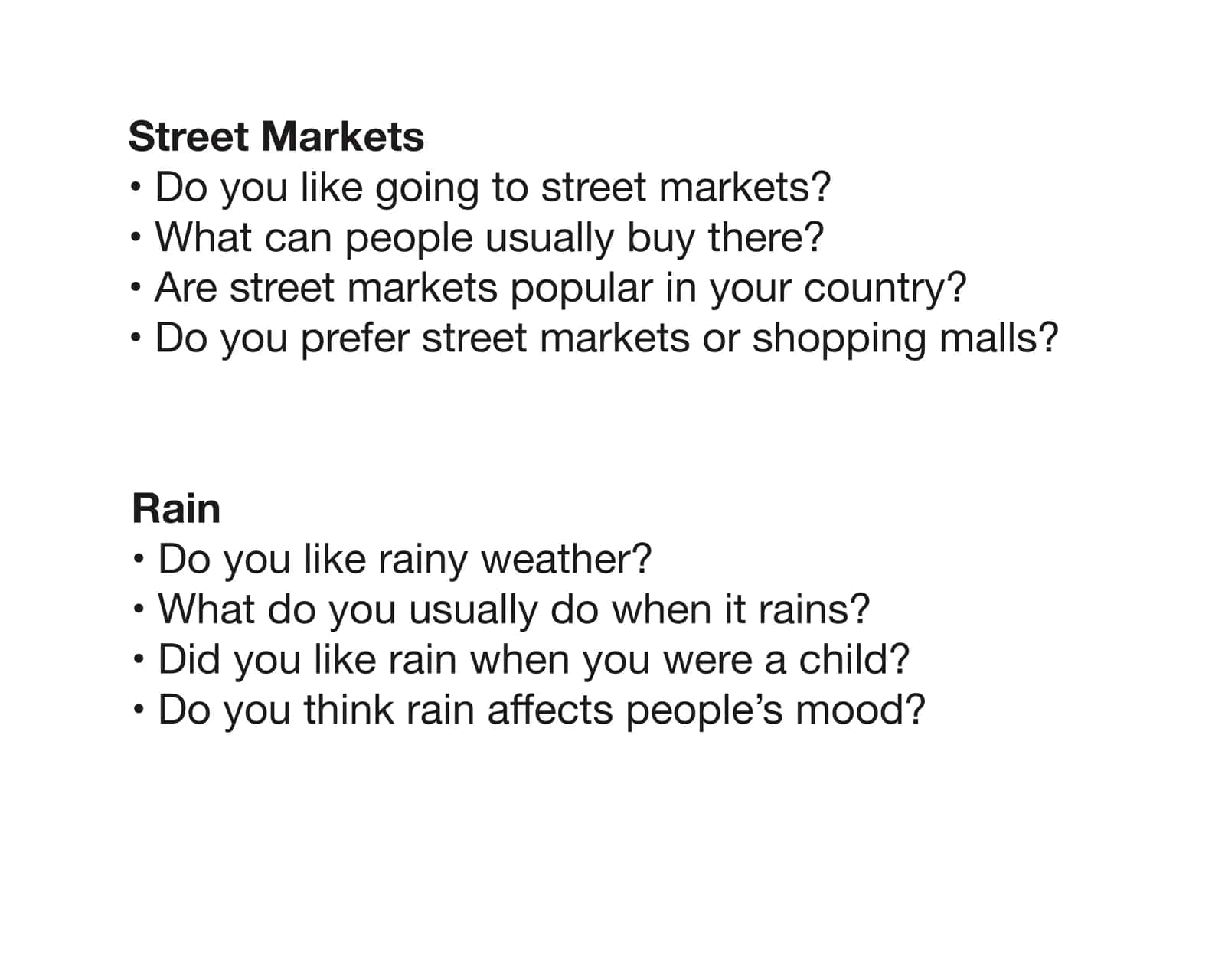 Street Markets 2