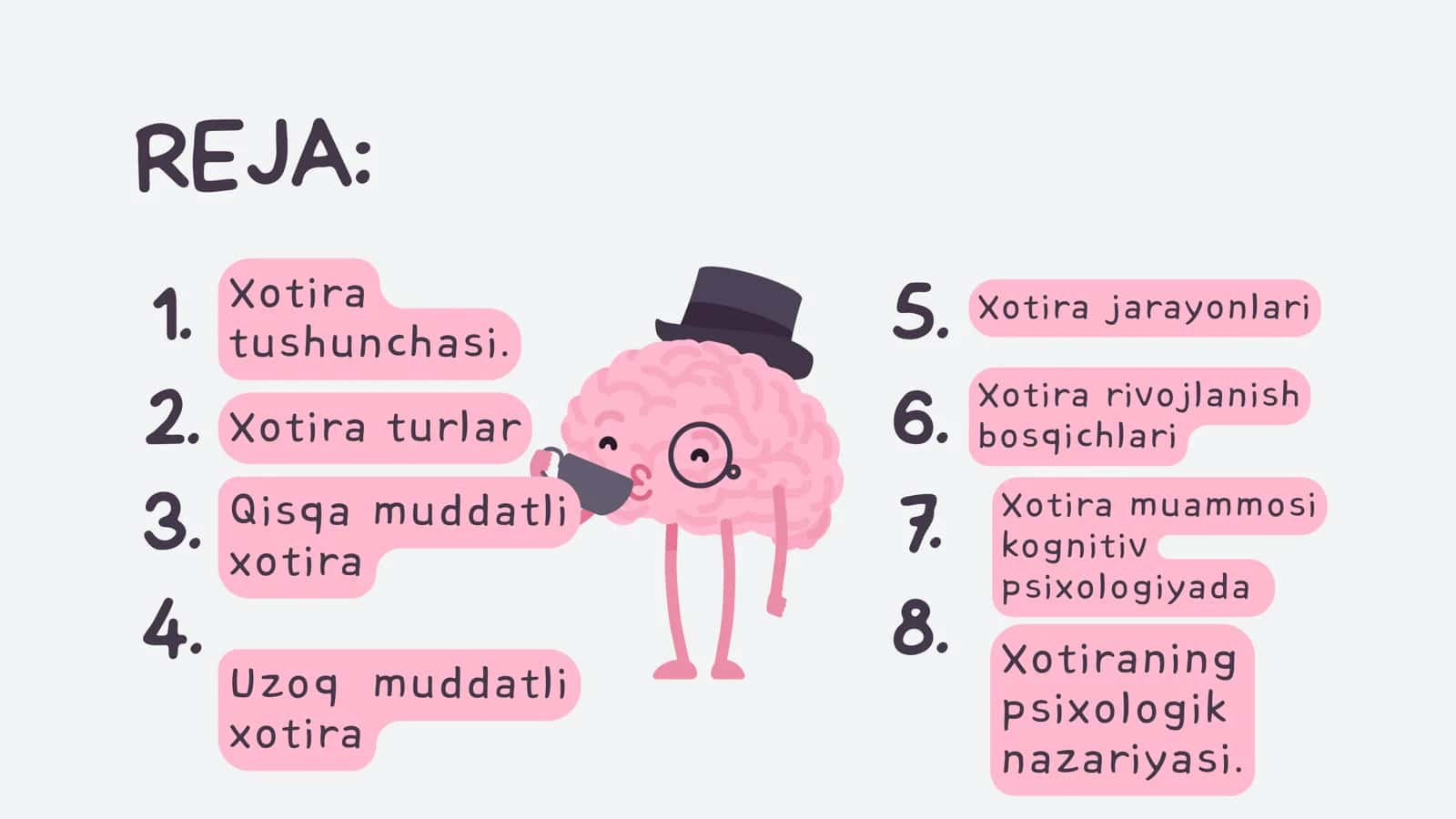 Qisqa va uzoq muddatli xotiralar farqi. 2
