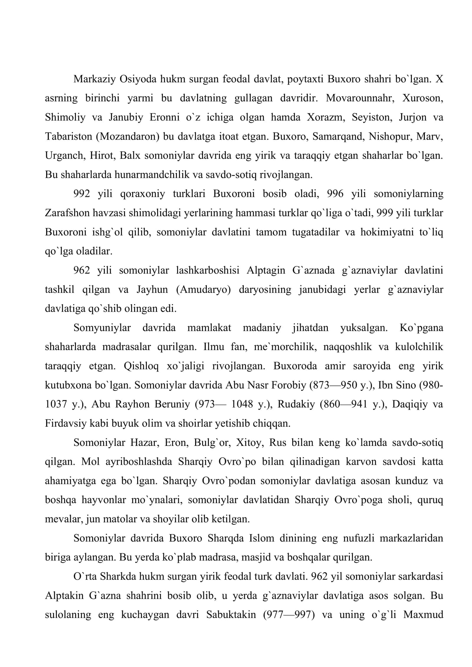 X asrdan boshlab Markaziy Osiyo va Xurosonda hukm surgan davlatlar 2