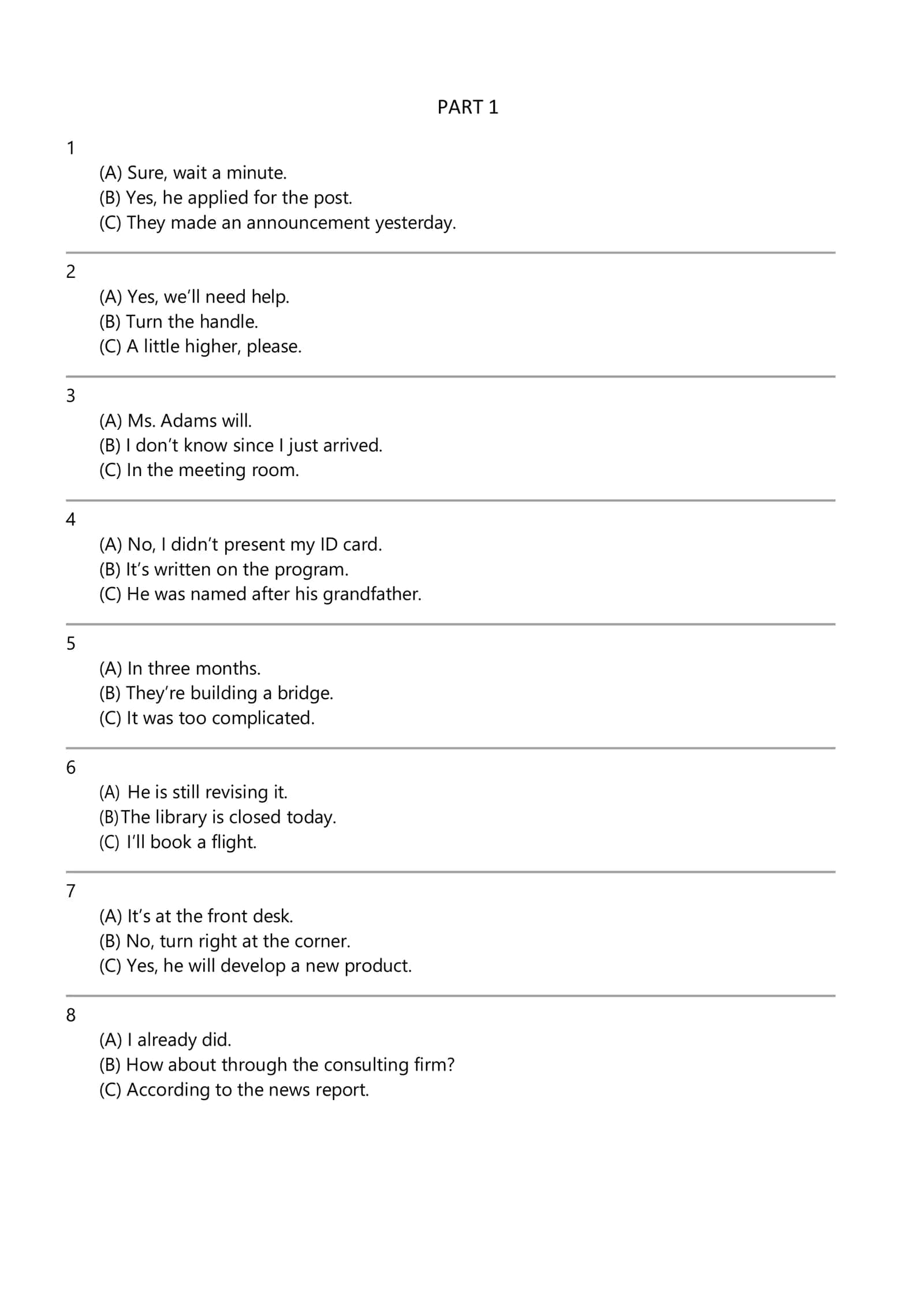 MULTI-LEVEL LISTENING PART 1 2