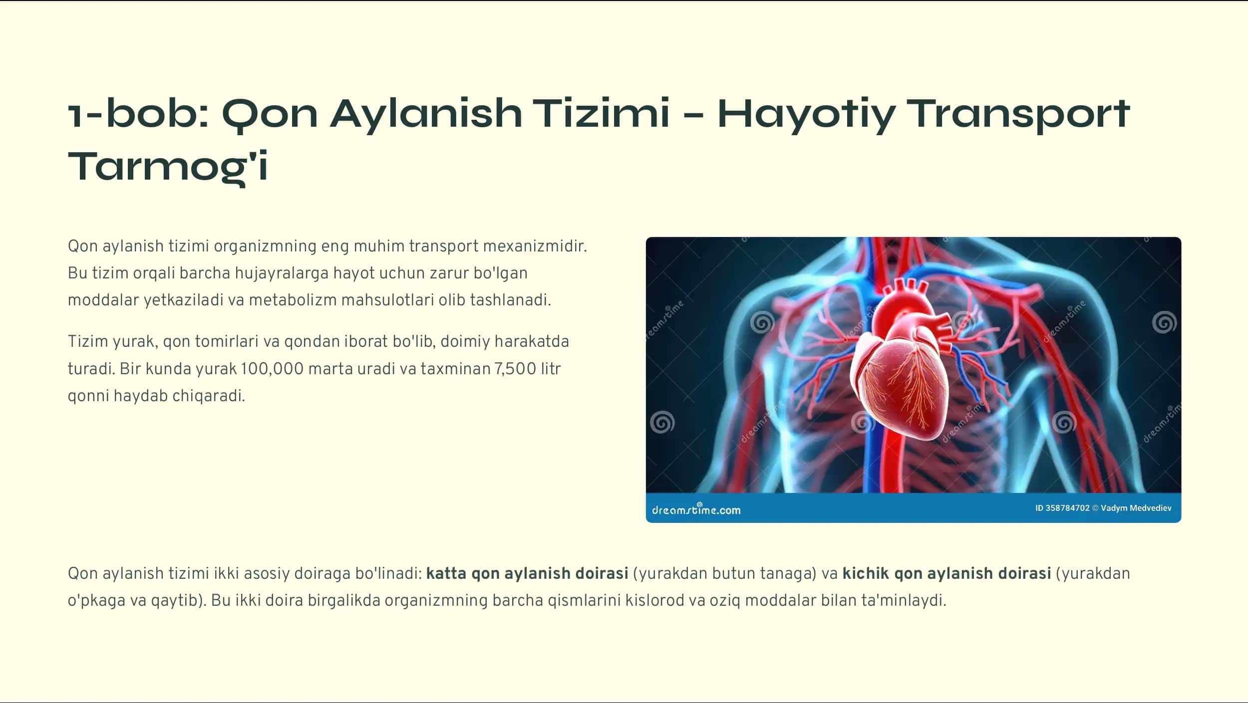 Qon Aylanish, Endokrin va Ayirish Tizimlari 2