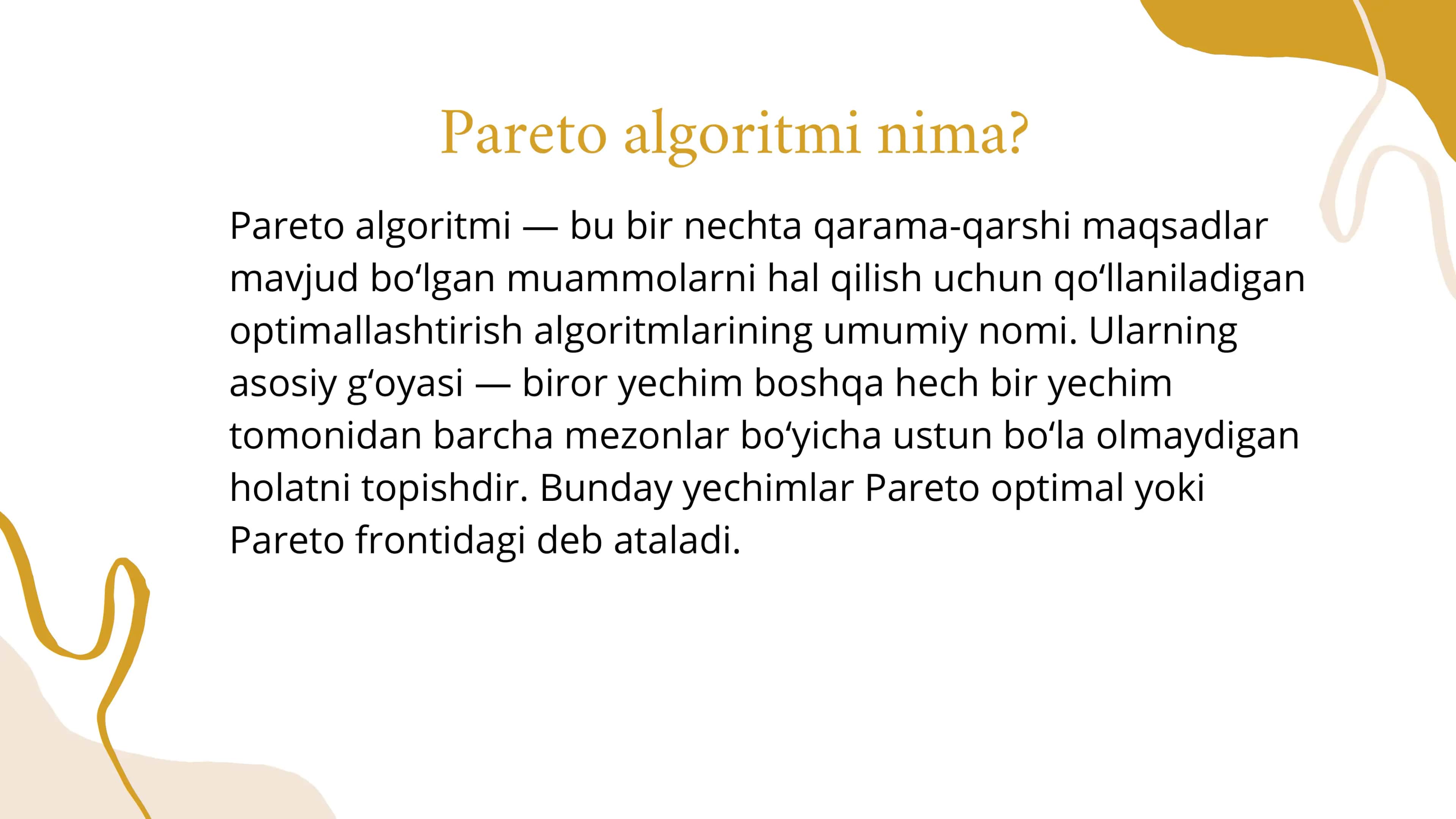 pareto algoritmi 2