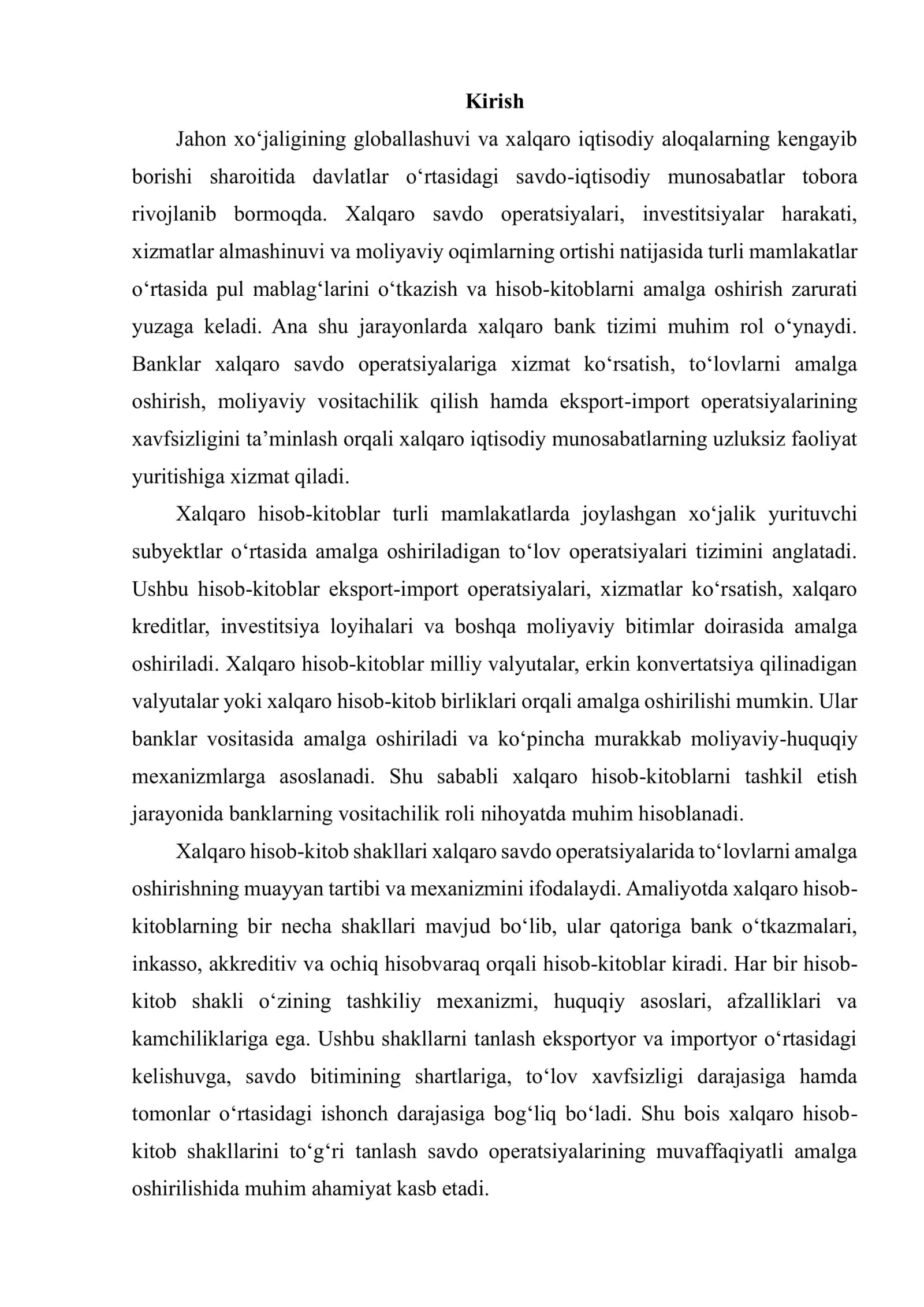 Xalqaro Hisob-Kitob Shakllari va Ularning Tavsifi 2