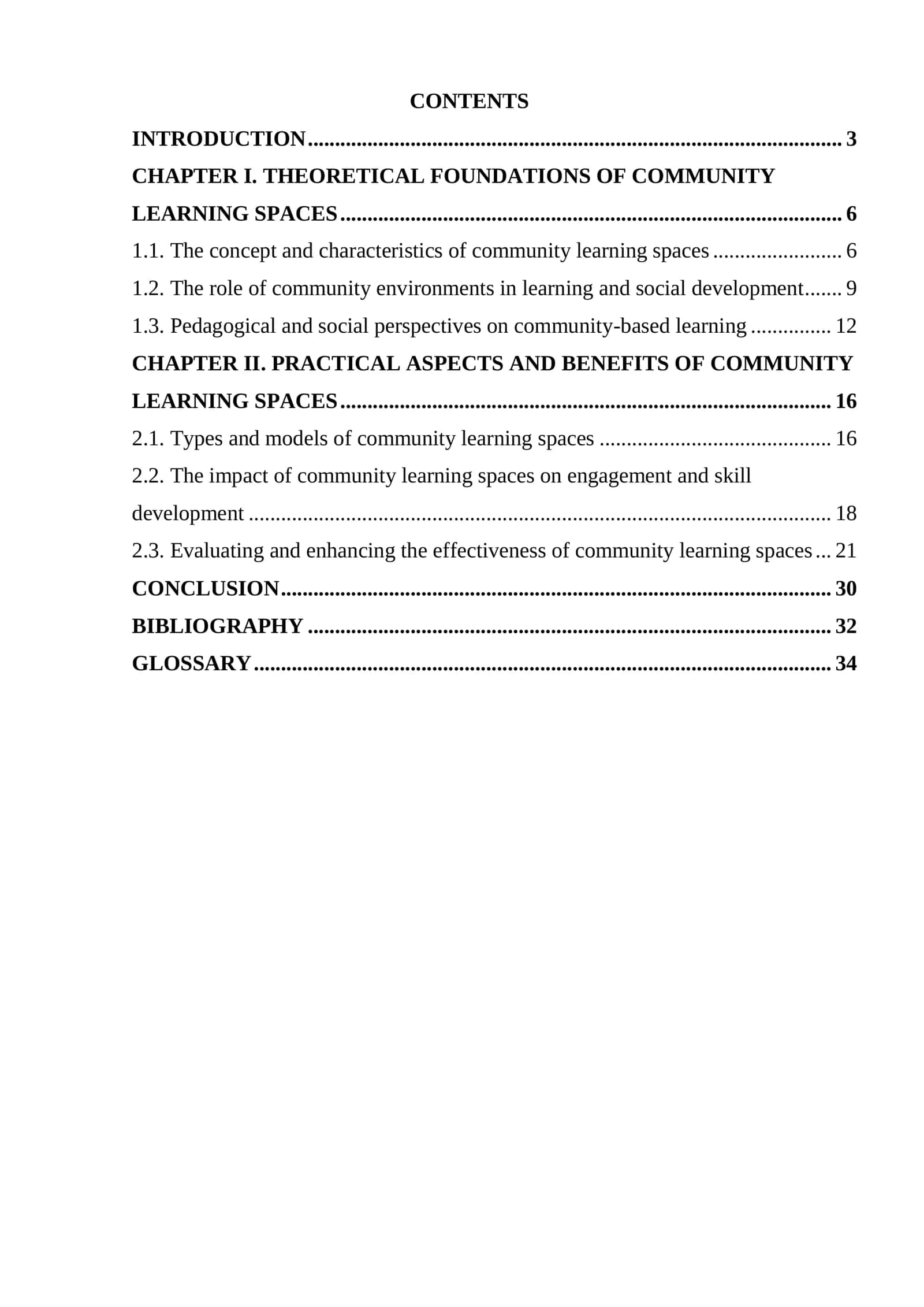 Course Paper on "The benefits of community learning spaces" 2