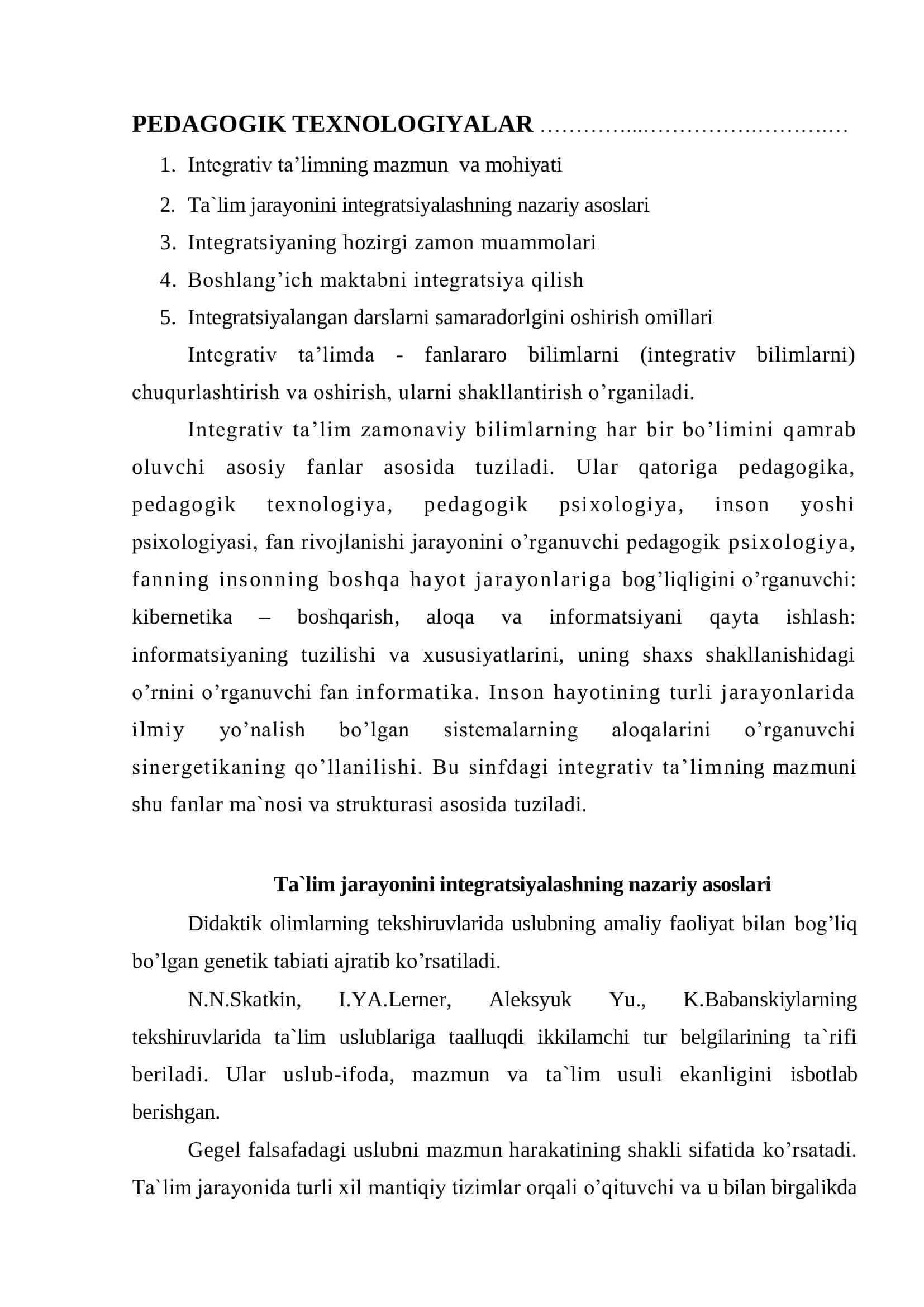 PEDAGOGIK TEXNOLOGIYALAR 2