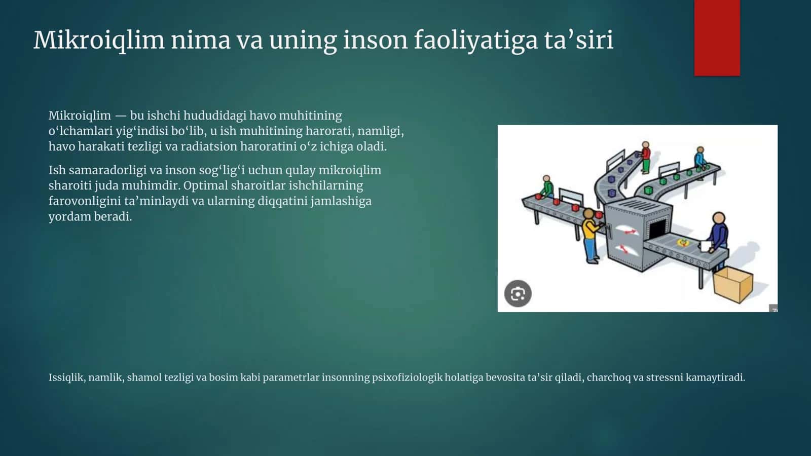 MIKROIQLIM PARAMERTLARI MAJMUALI PSIXOFIZYOLOGIK BAXOLASH 2