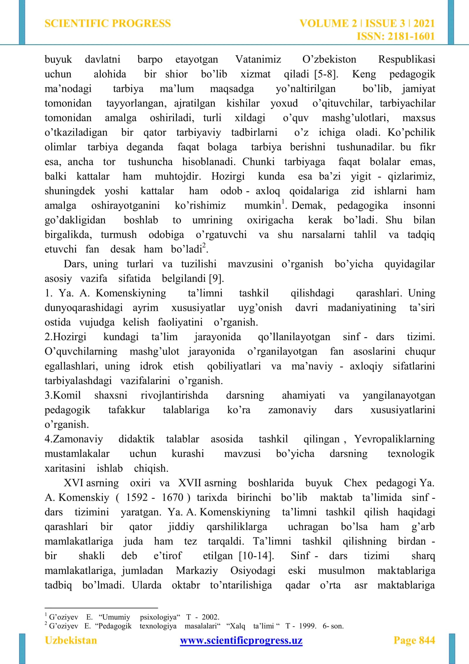 DARS, UNING TURLARI VA TUZILISHI 2