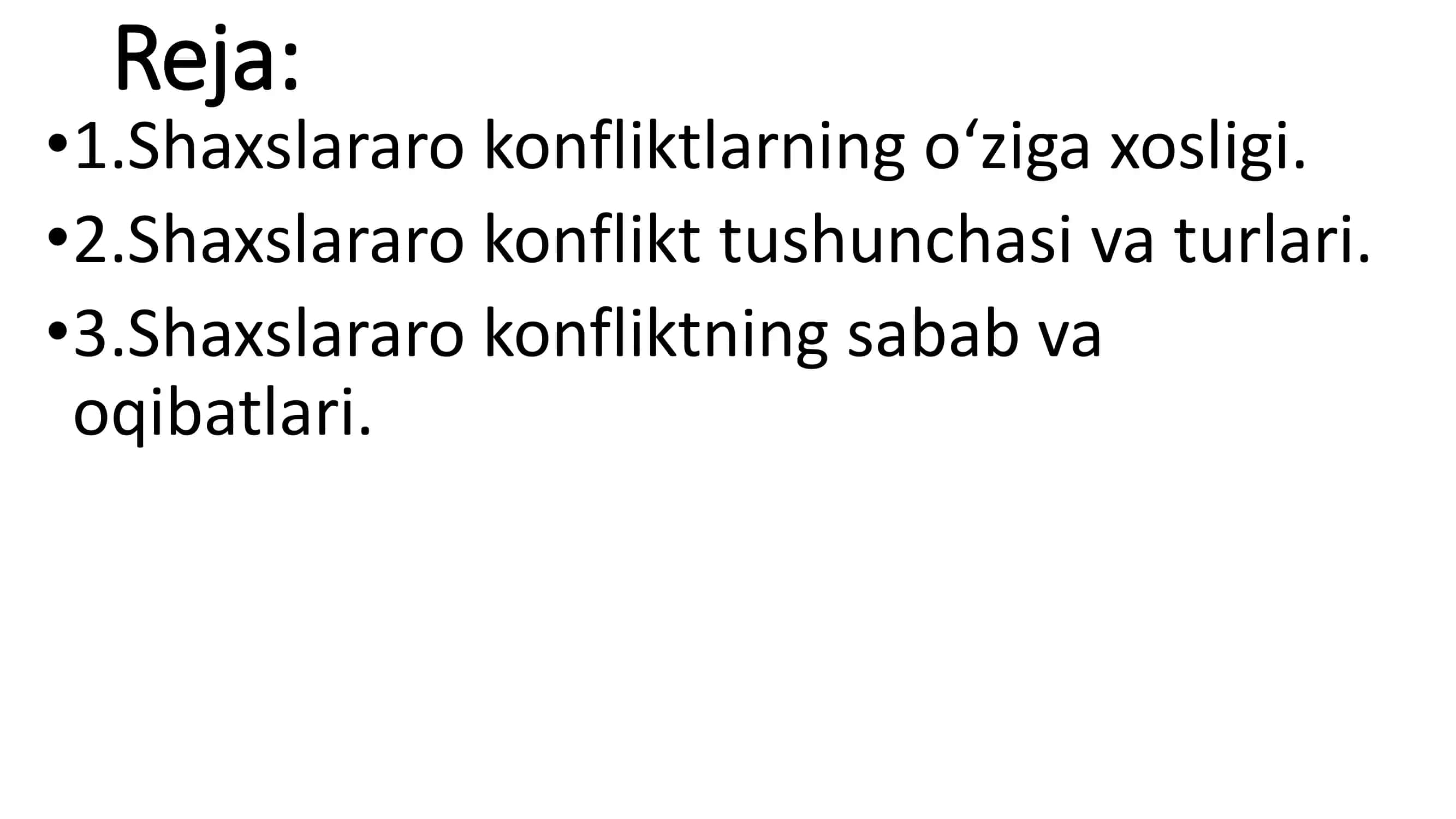 Shaxslararo konfliktlar 2