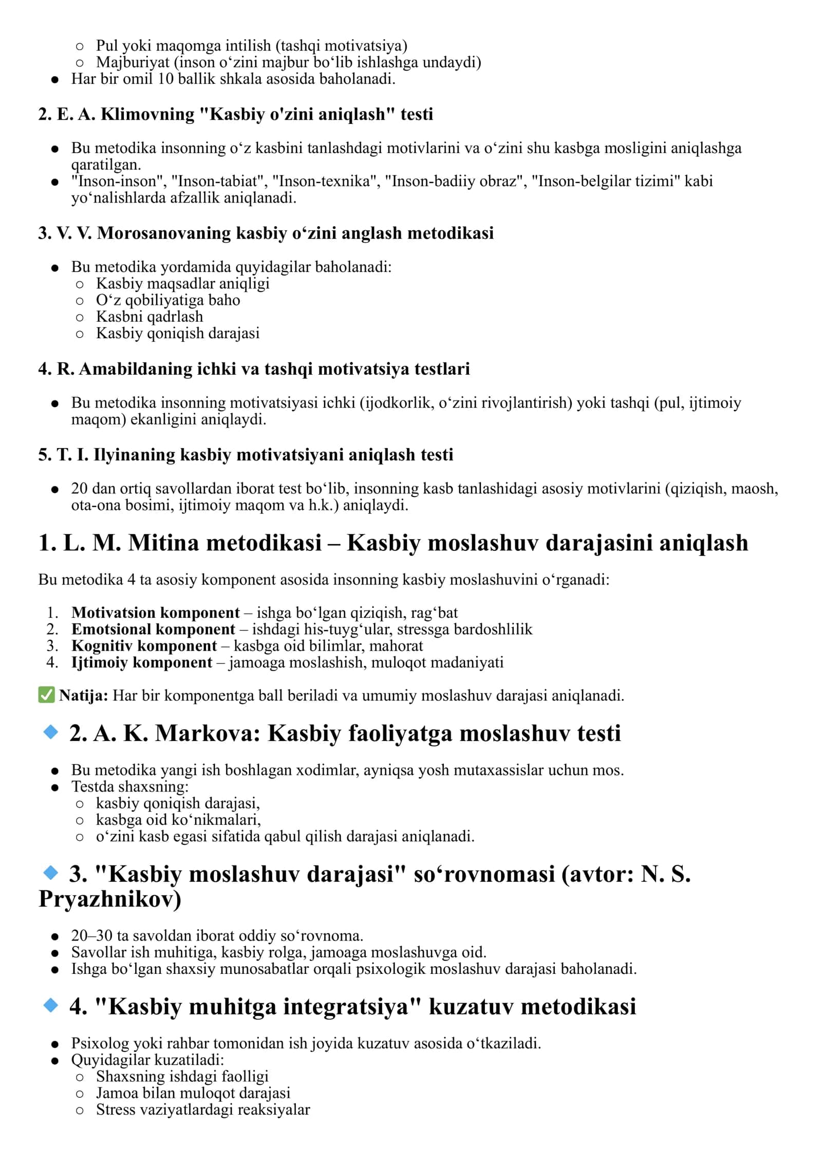 KASBIY FAOLIYAT DIAGNOSTIKASI 2