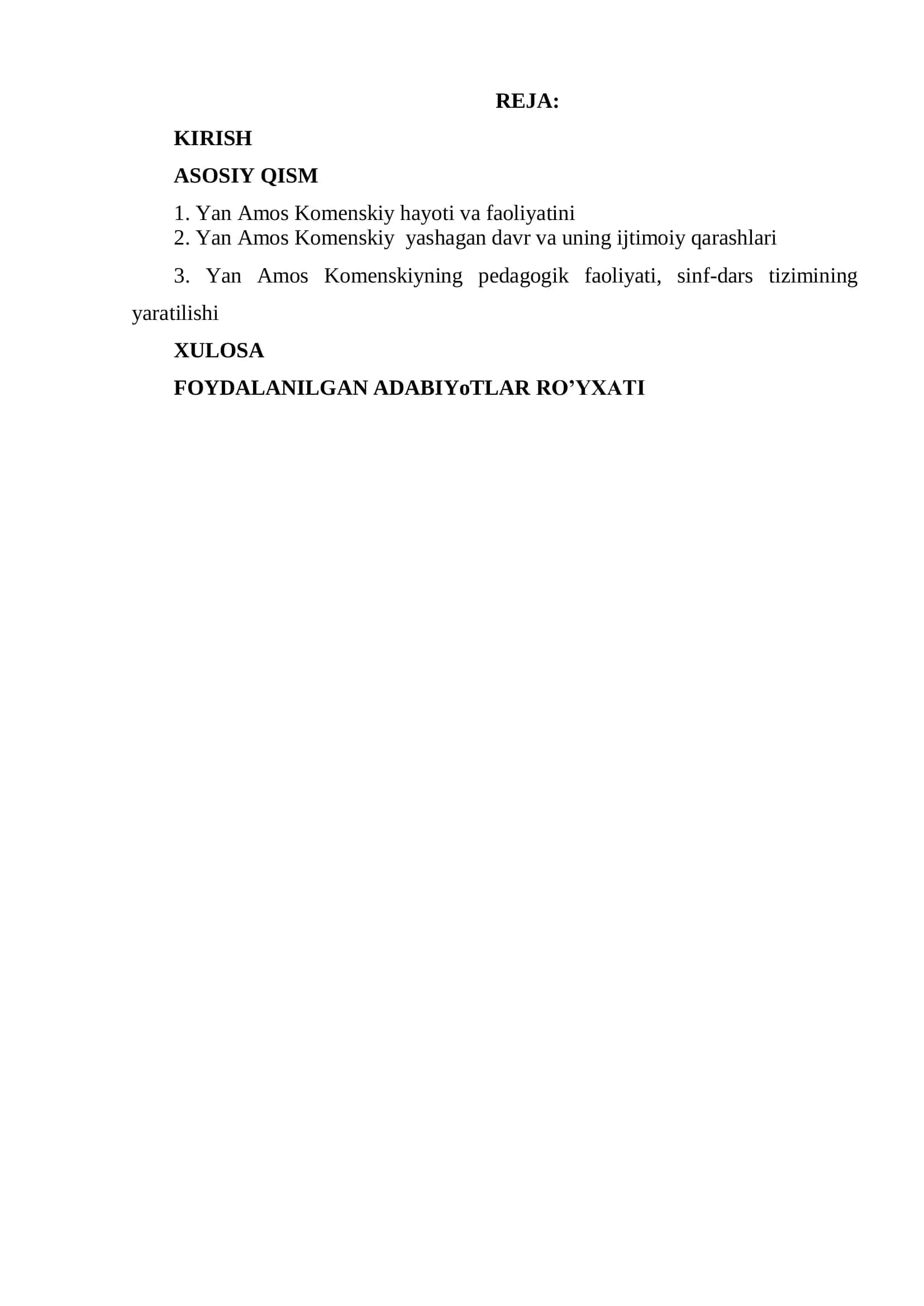Yan Amos Komenskiyning pedagogik tizimi 2