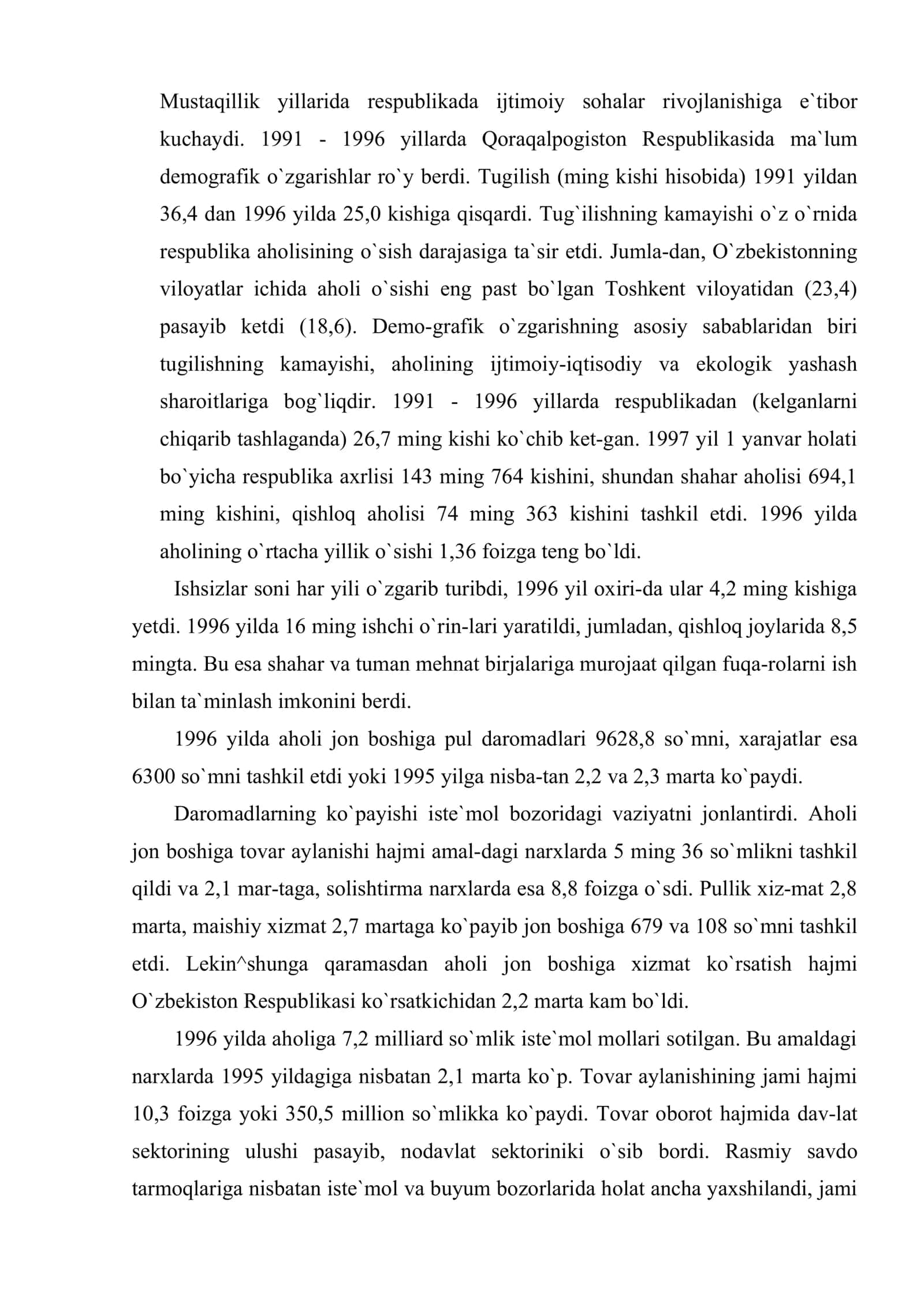 Ijtimoiy sohaning rivojlanishi 2