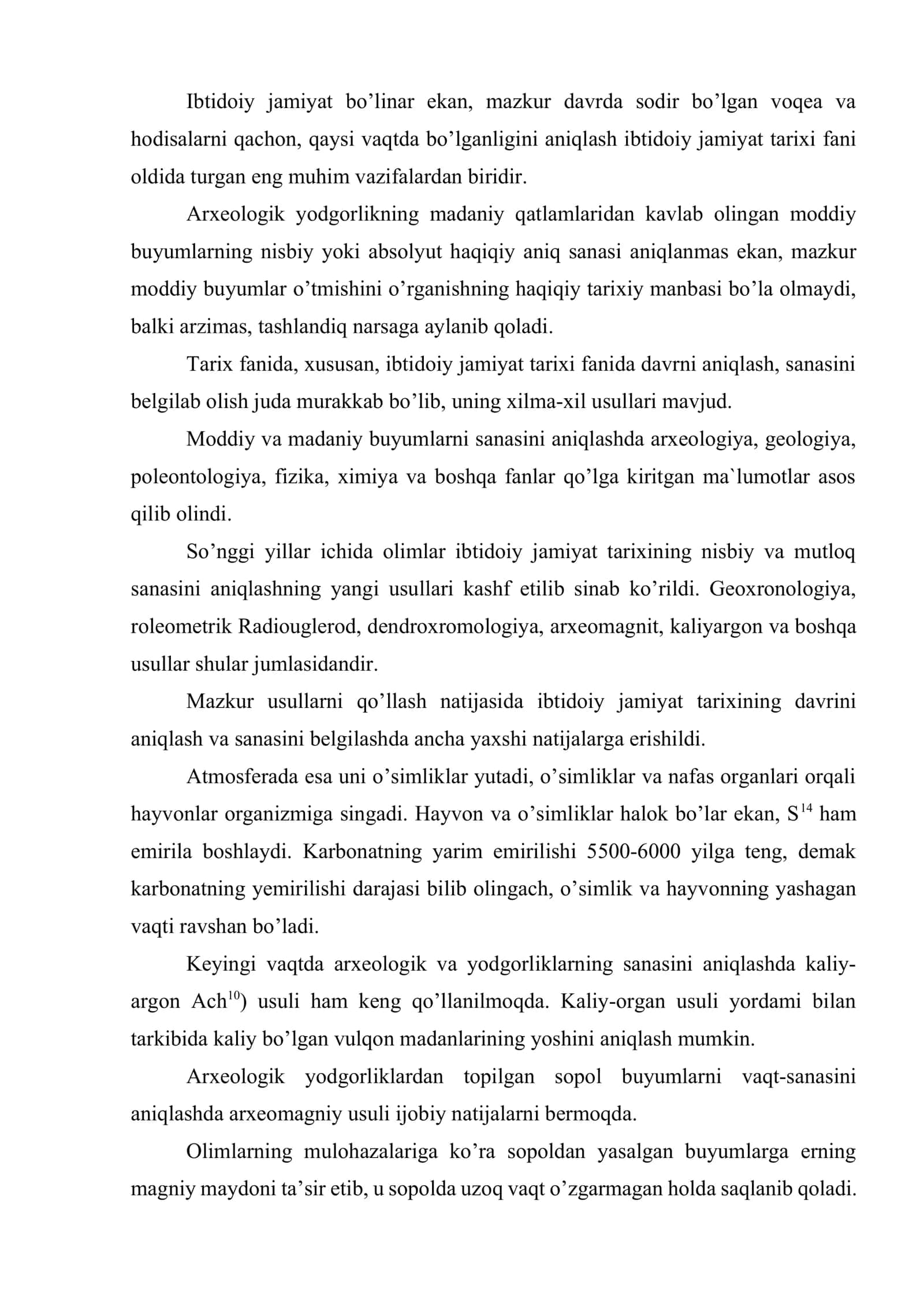 Ibtidoiy jamiyat tarixini davrlashtirish 2