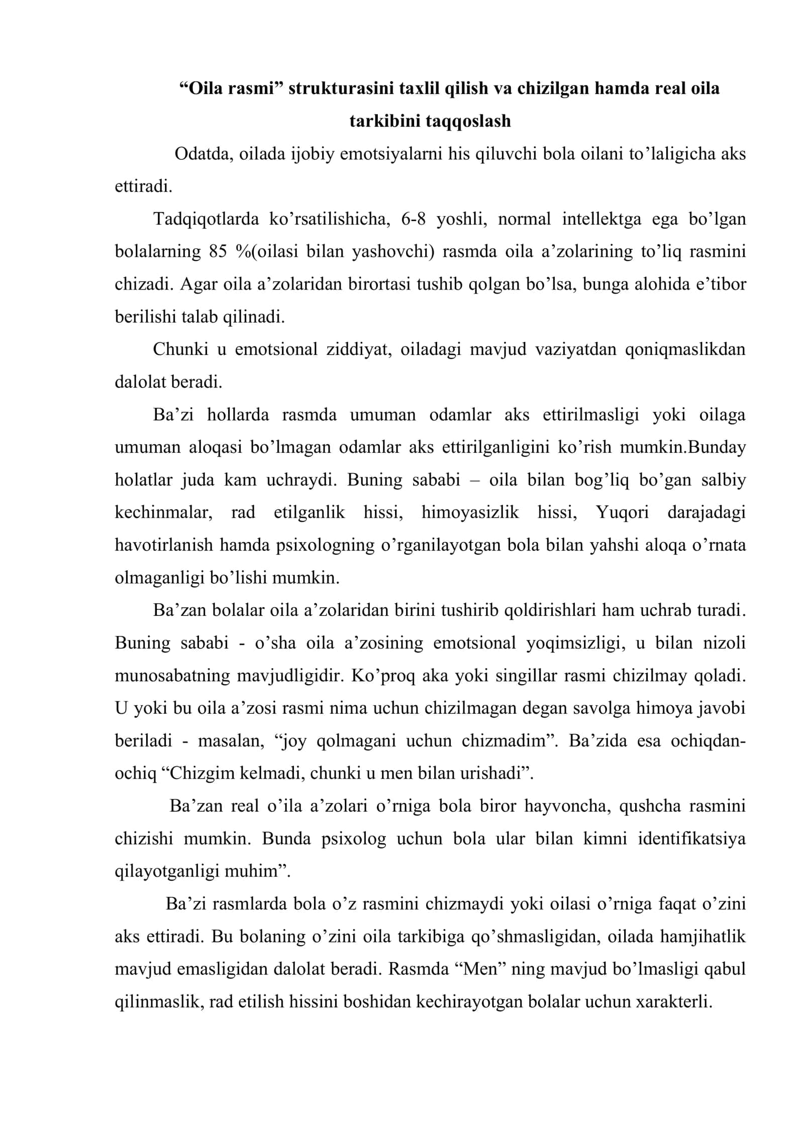 Shasxlararo munosabatlar psixodiagnostikasi 2