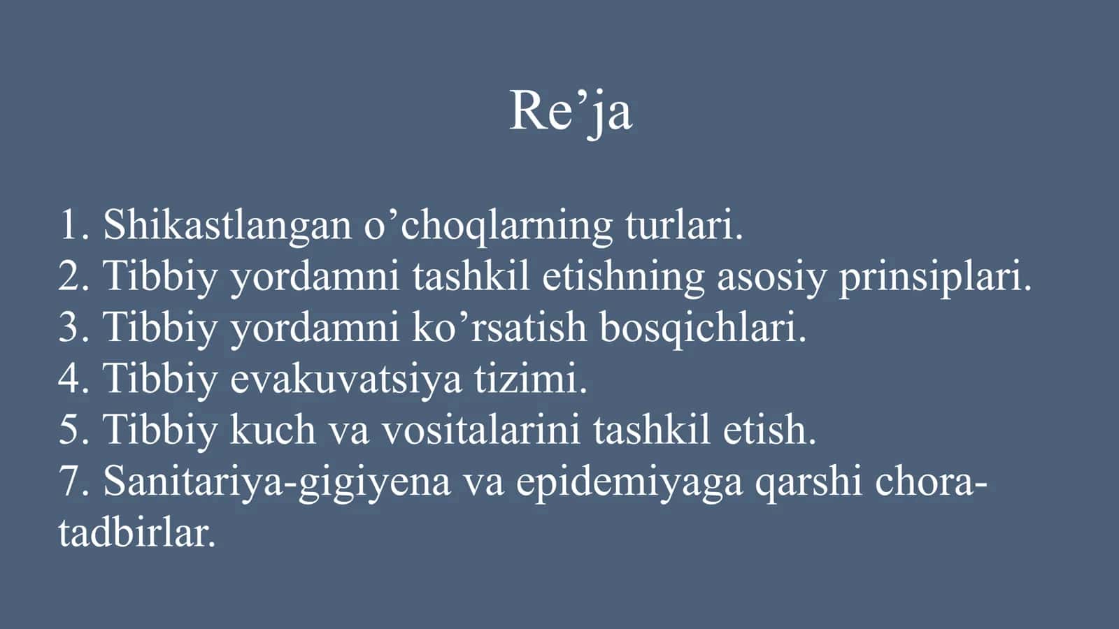 shikastlangan o'choqlarda tibbiy yordam ko'rsatish 2