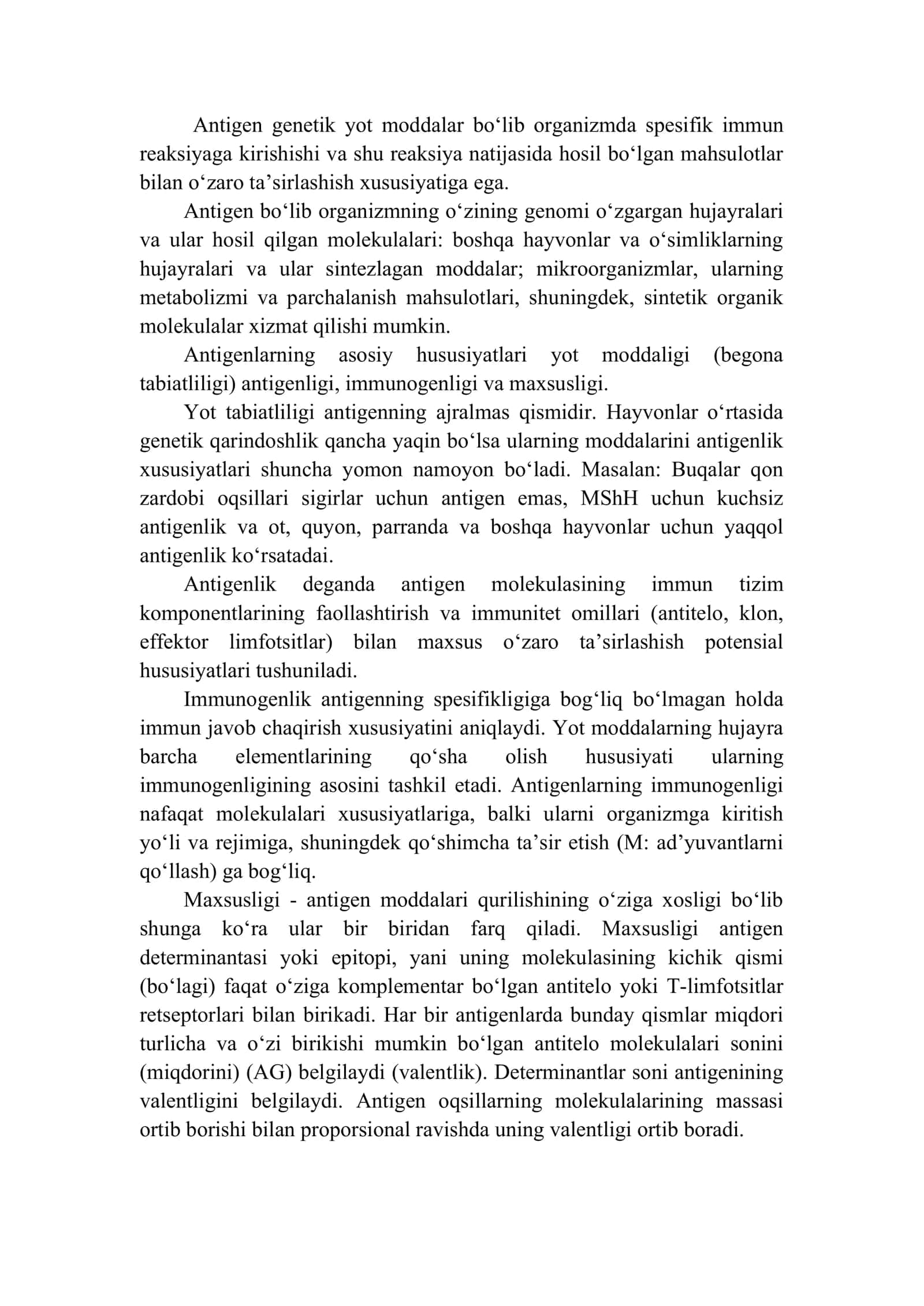 Antigenlar haqida ma’lumot 2