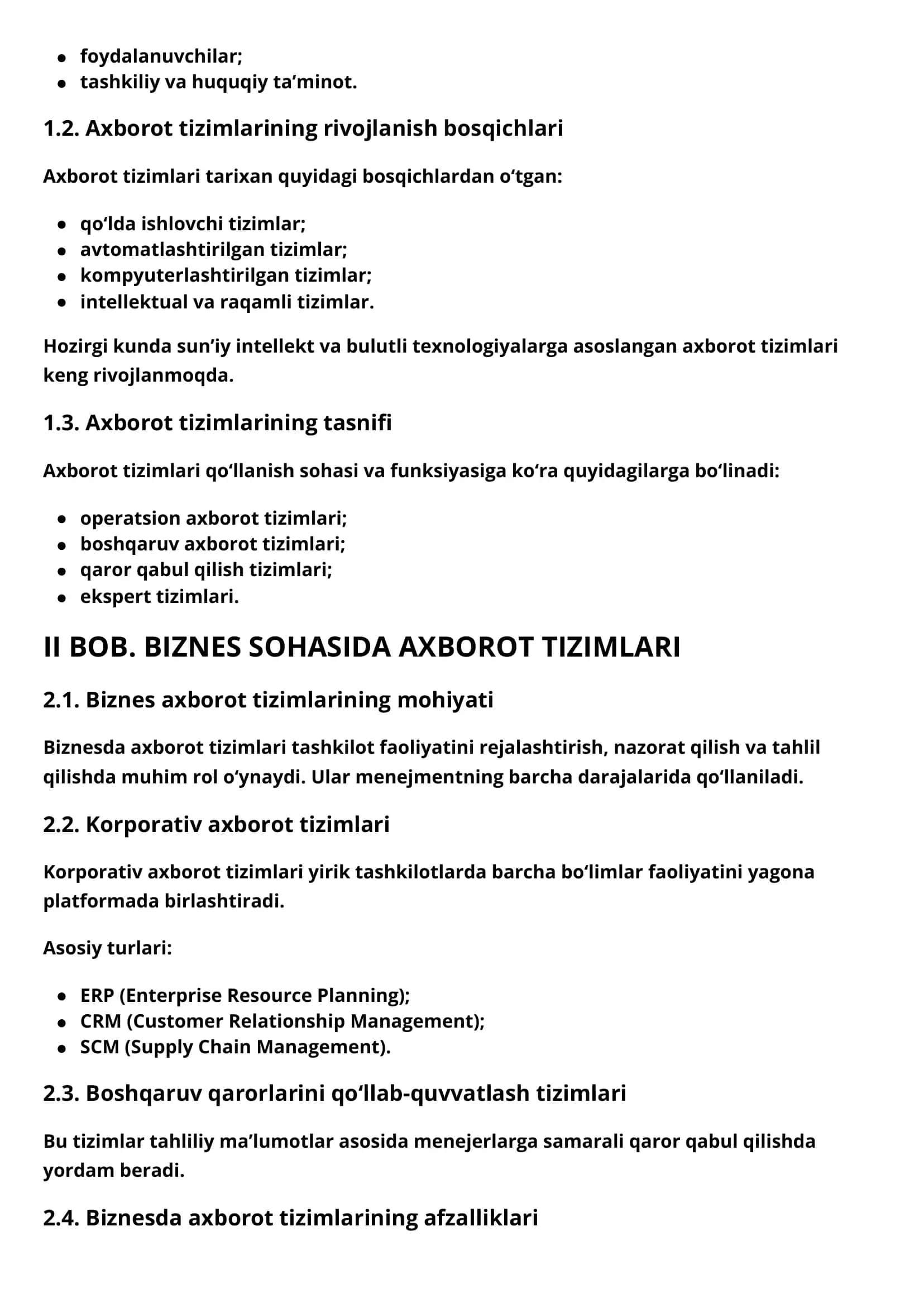 BIZNES VA TA’LIM SOHASIDA AXBOROT TIZIMLARI 2