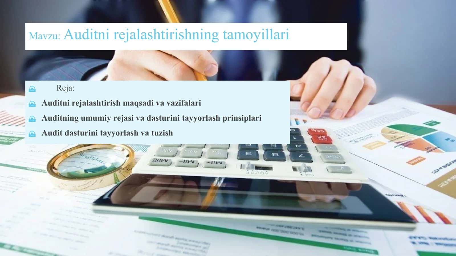 Auditni rejalashtirishning tamoyillari 2