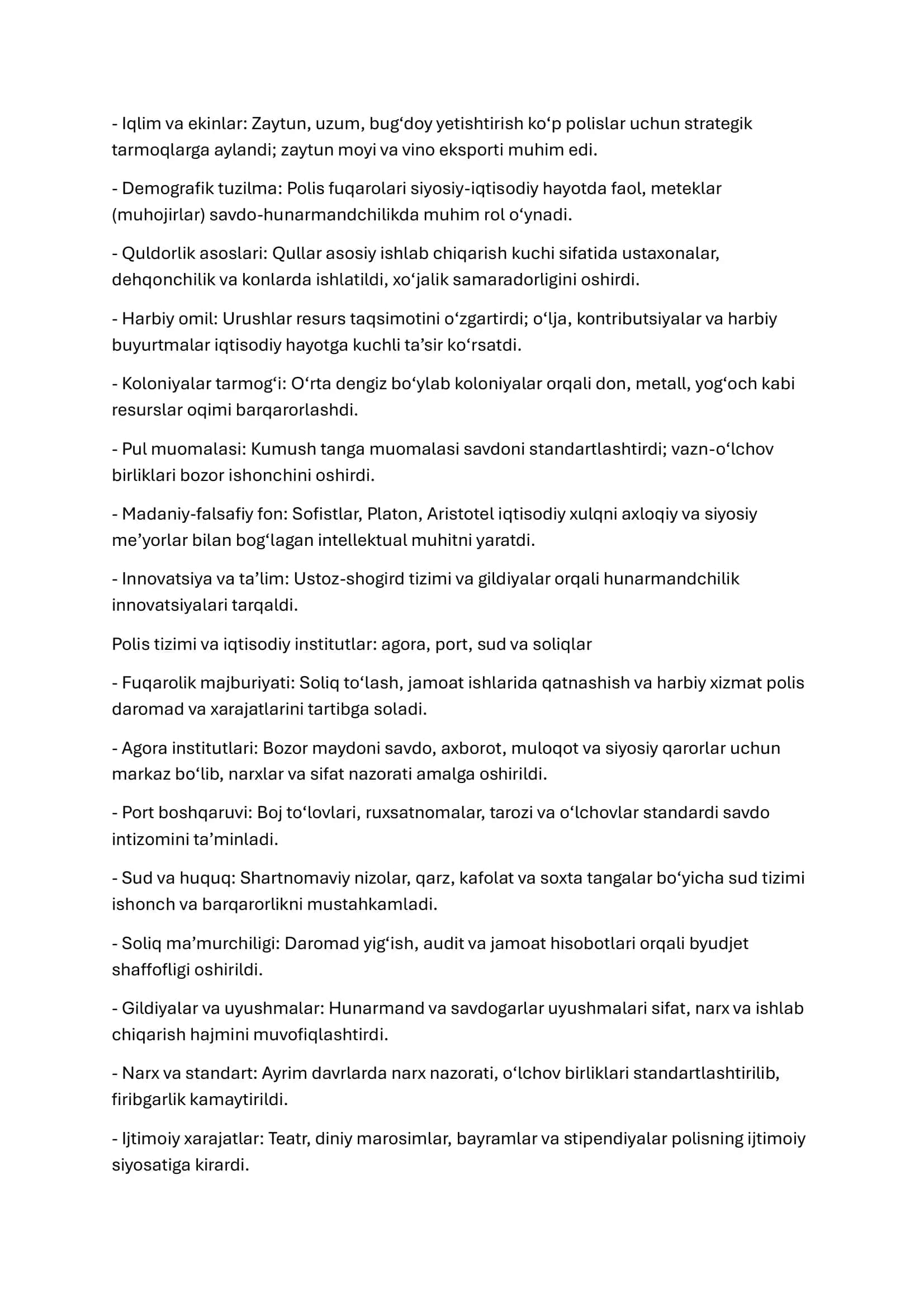 Qadimgi Yunonistondagi Iqtisodiy Fikrlar 2
