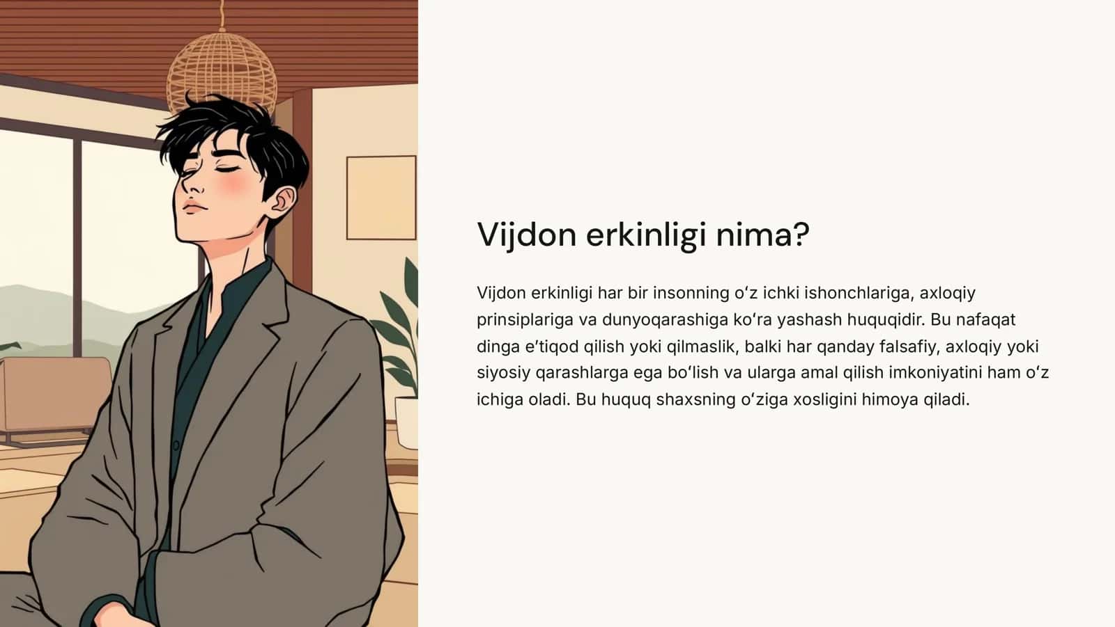 Vijdon va e'tiqod erkinligining ta'rifi 2