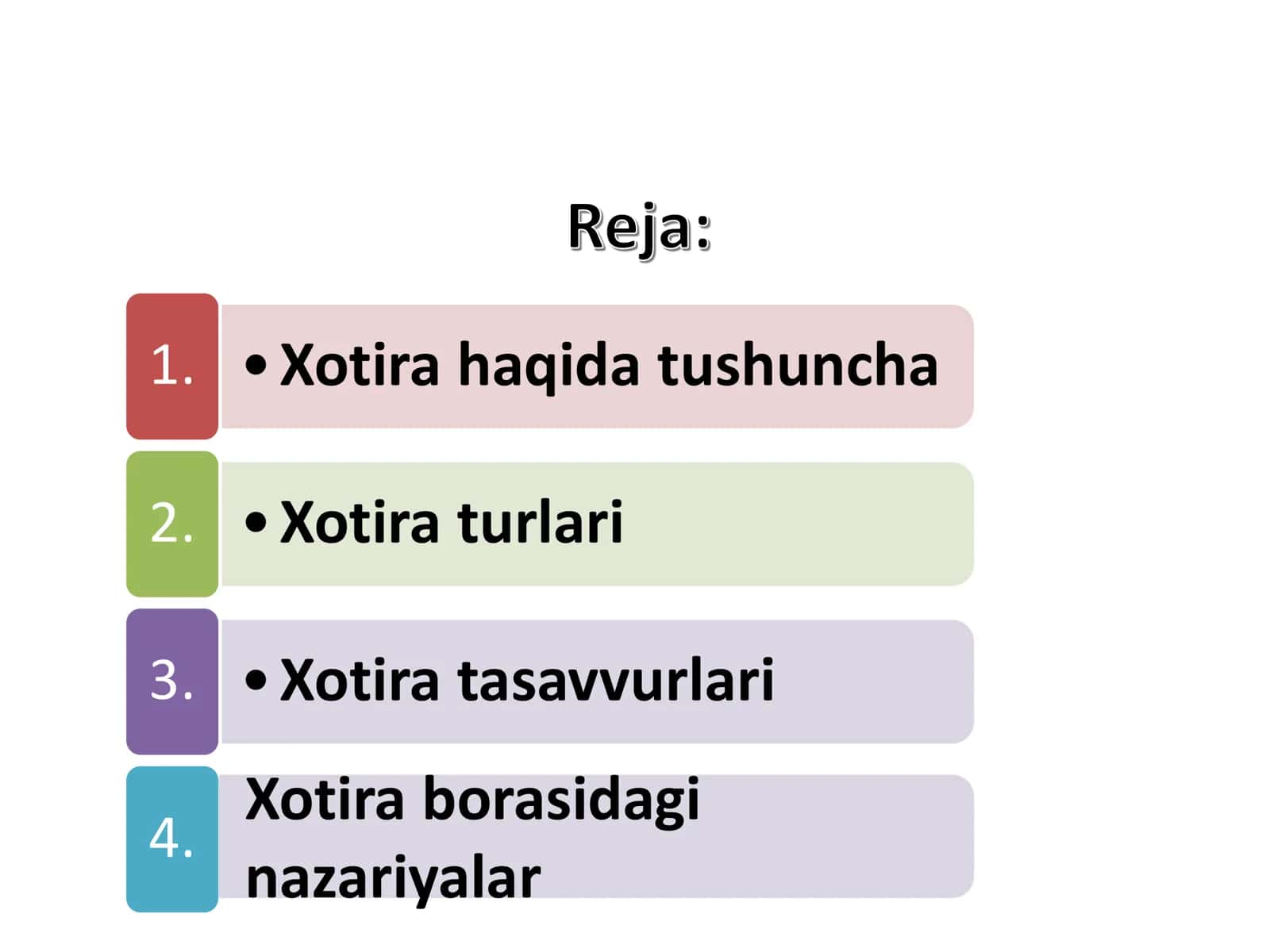 Xotira haqida umumiy tasavvurlar 2